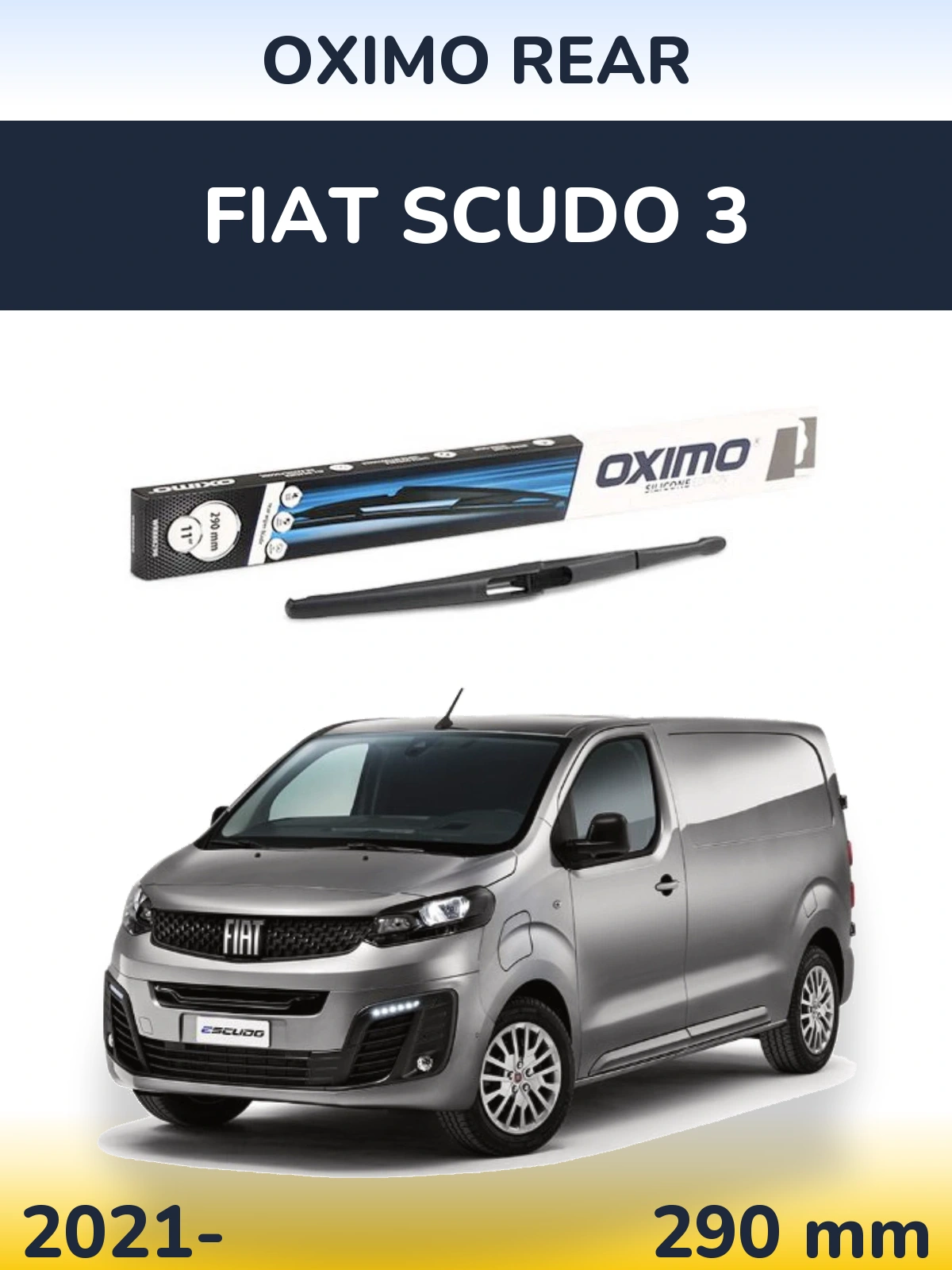 Задний дворник Oximo Rear 290 мм для Fiat Scudo 3 2021-2026