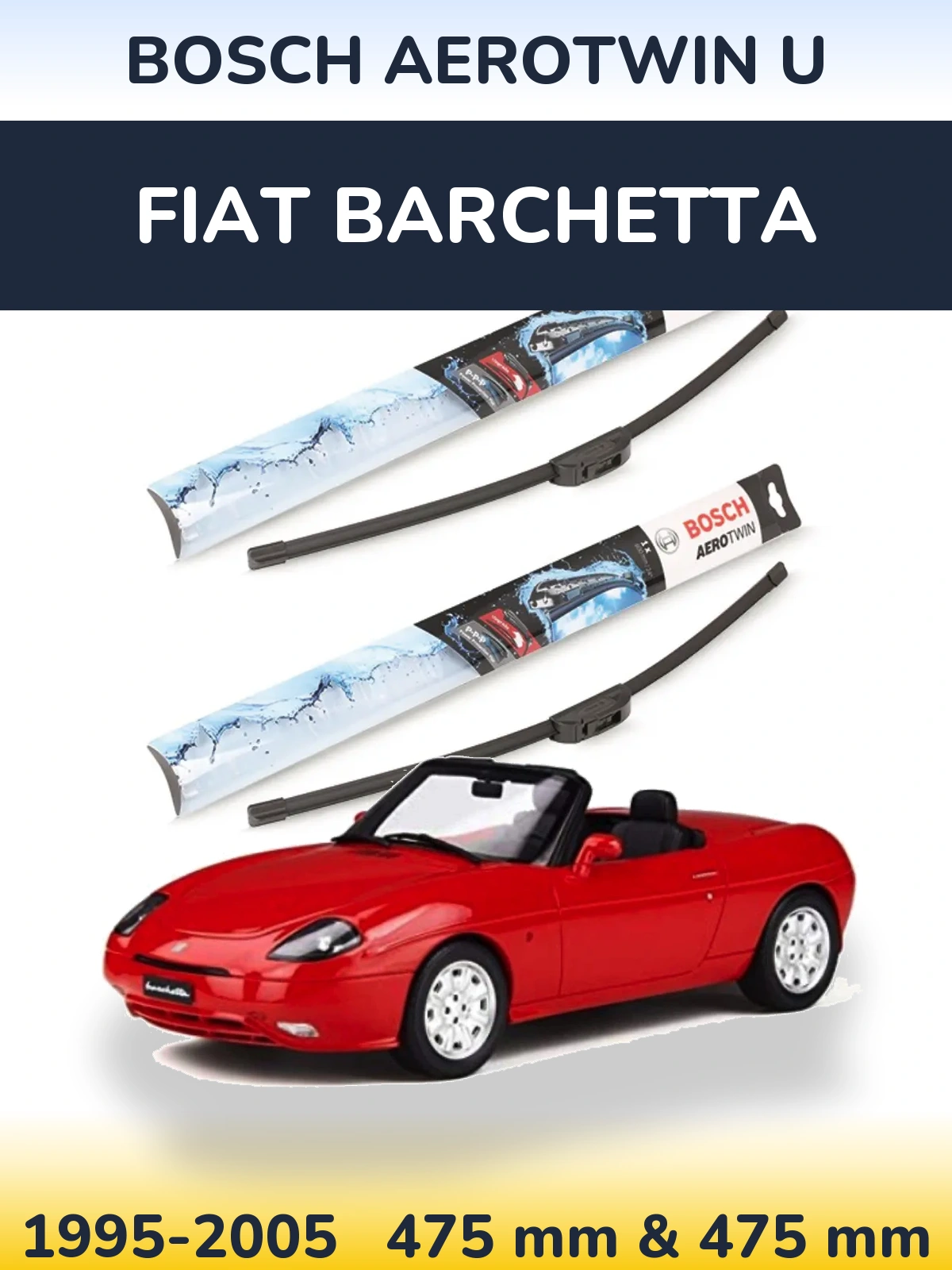 Ștergătoare BOSCH AeroTwin U pentru Fiat Barchetta