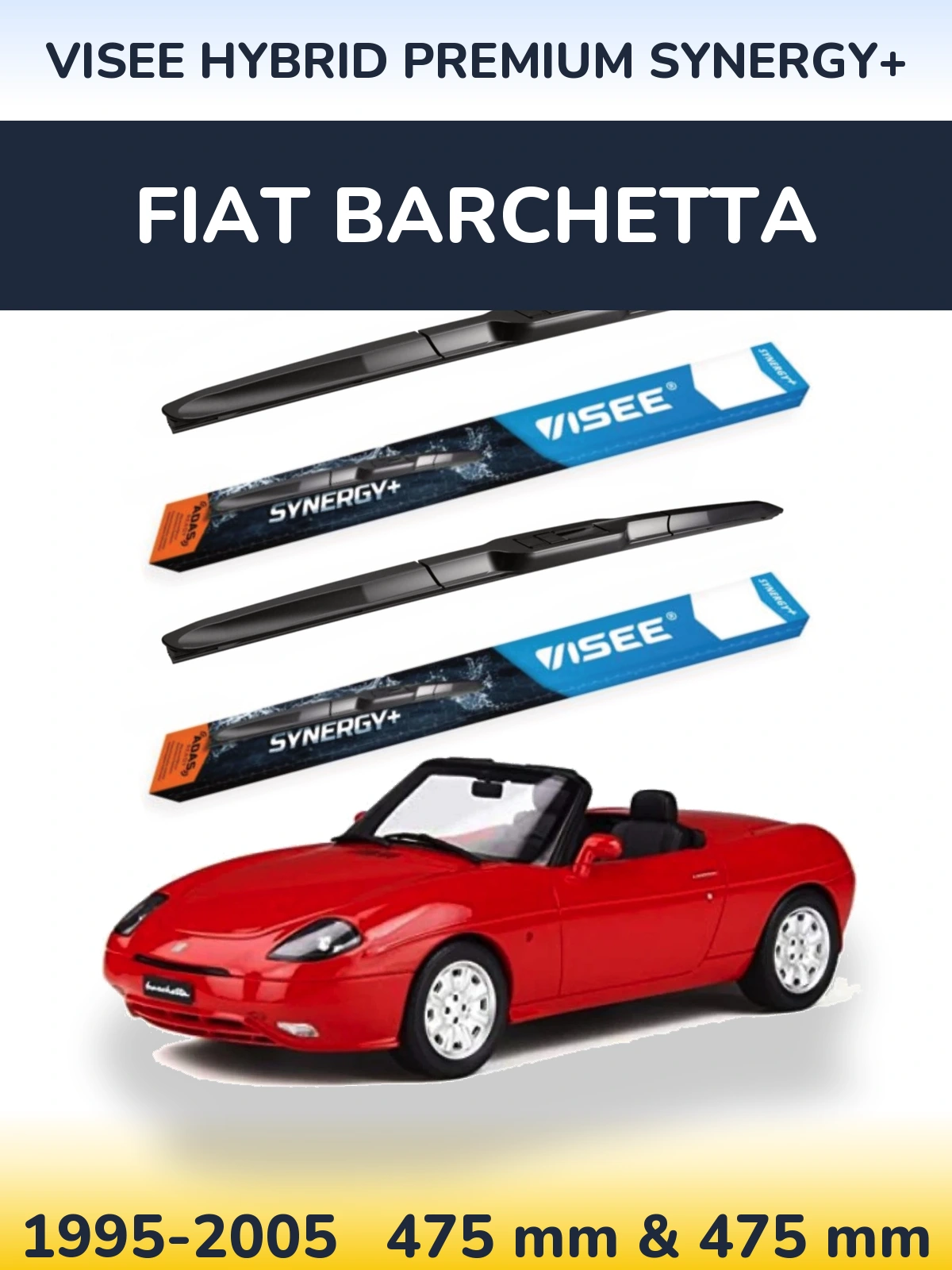Ștergătoare VISEE HYBRID PREMIUM SYNERGY+ pentru Fiat Barchetta