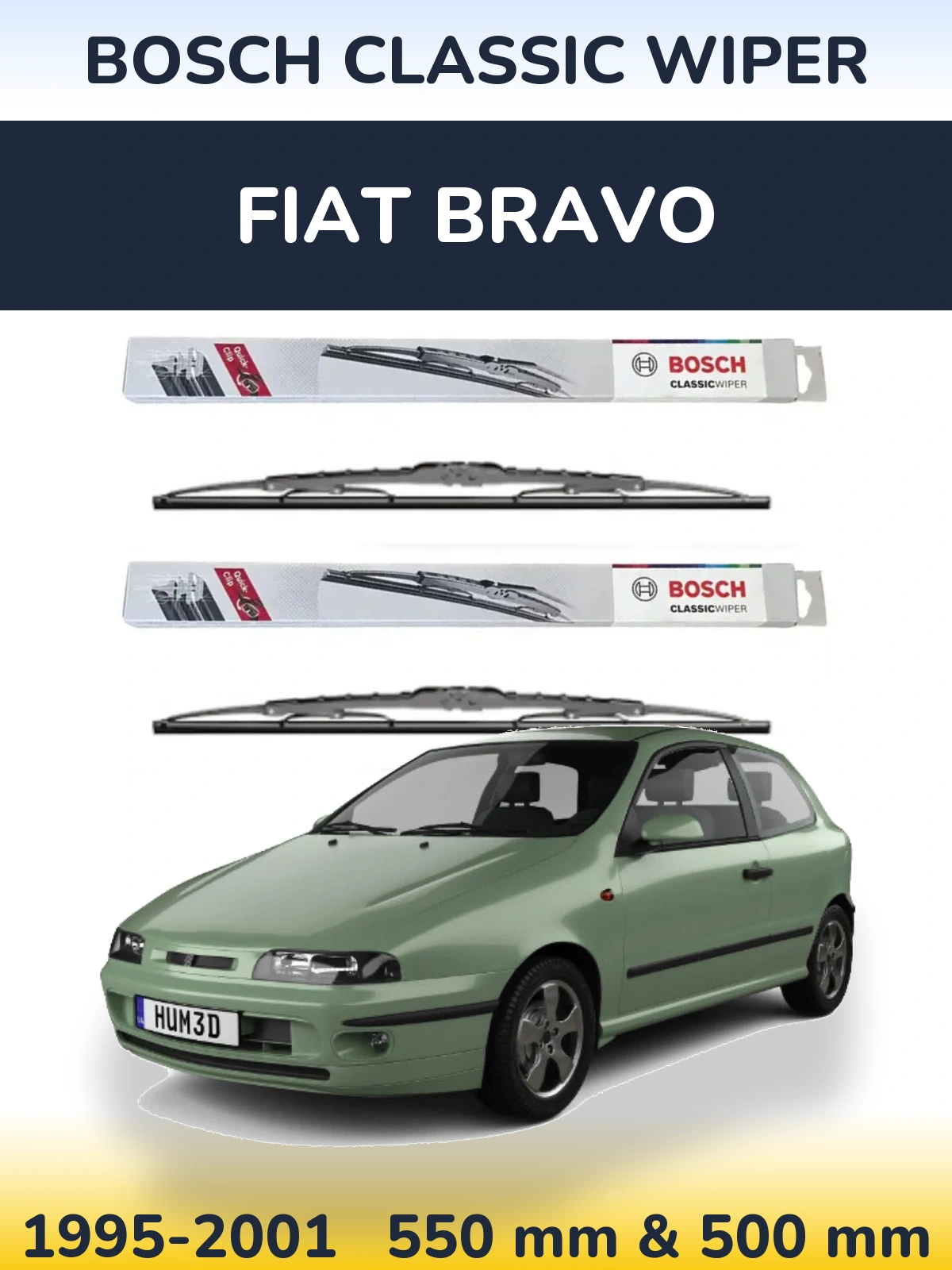 Ștergătoare BOSCH Classic Wiper pentru Fiat Bravo