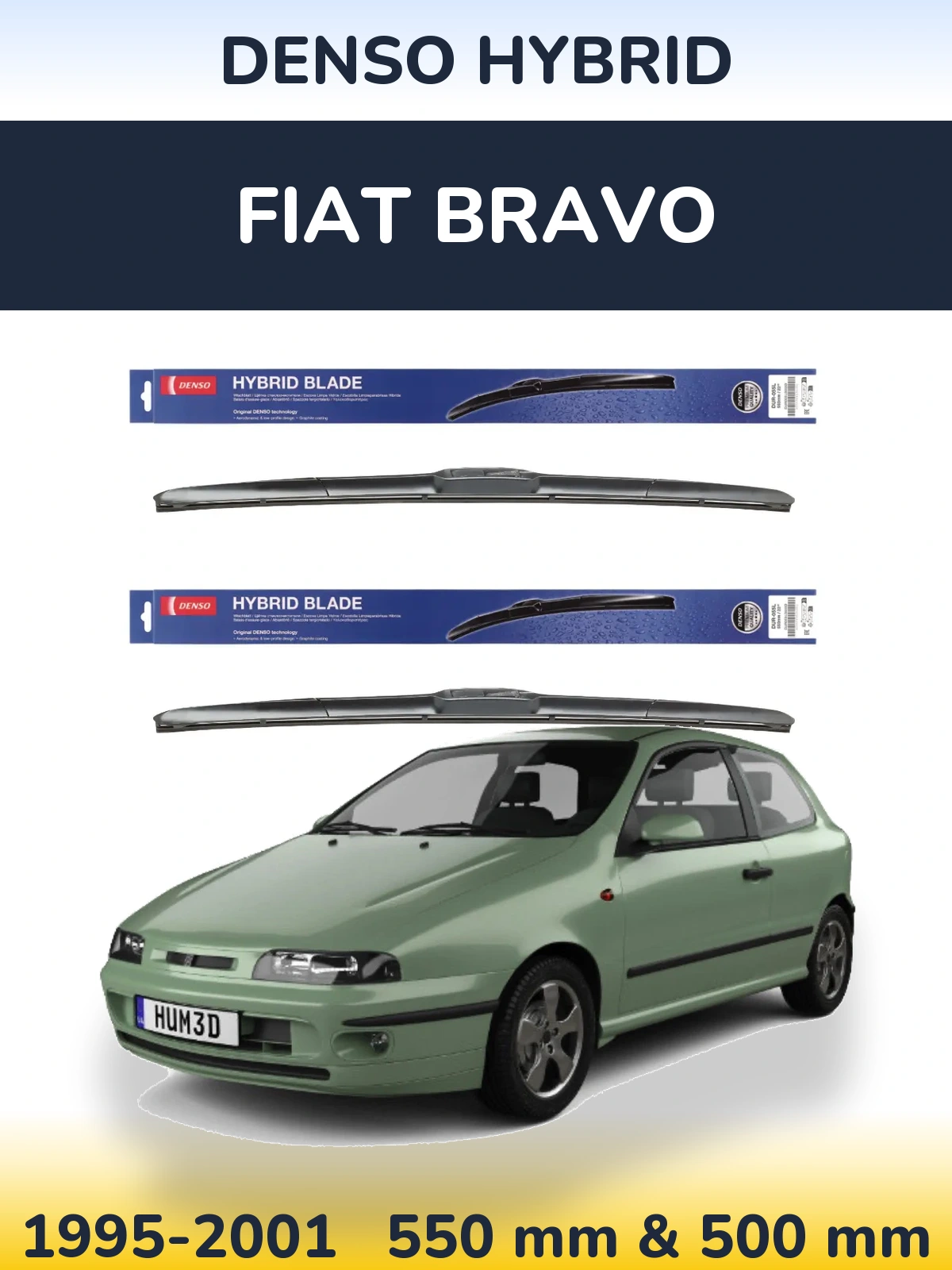 Ștergătoare Denso Hybrid pentru Fiat Bravo