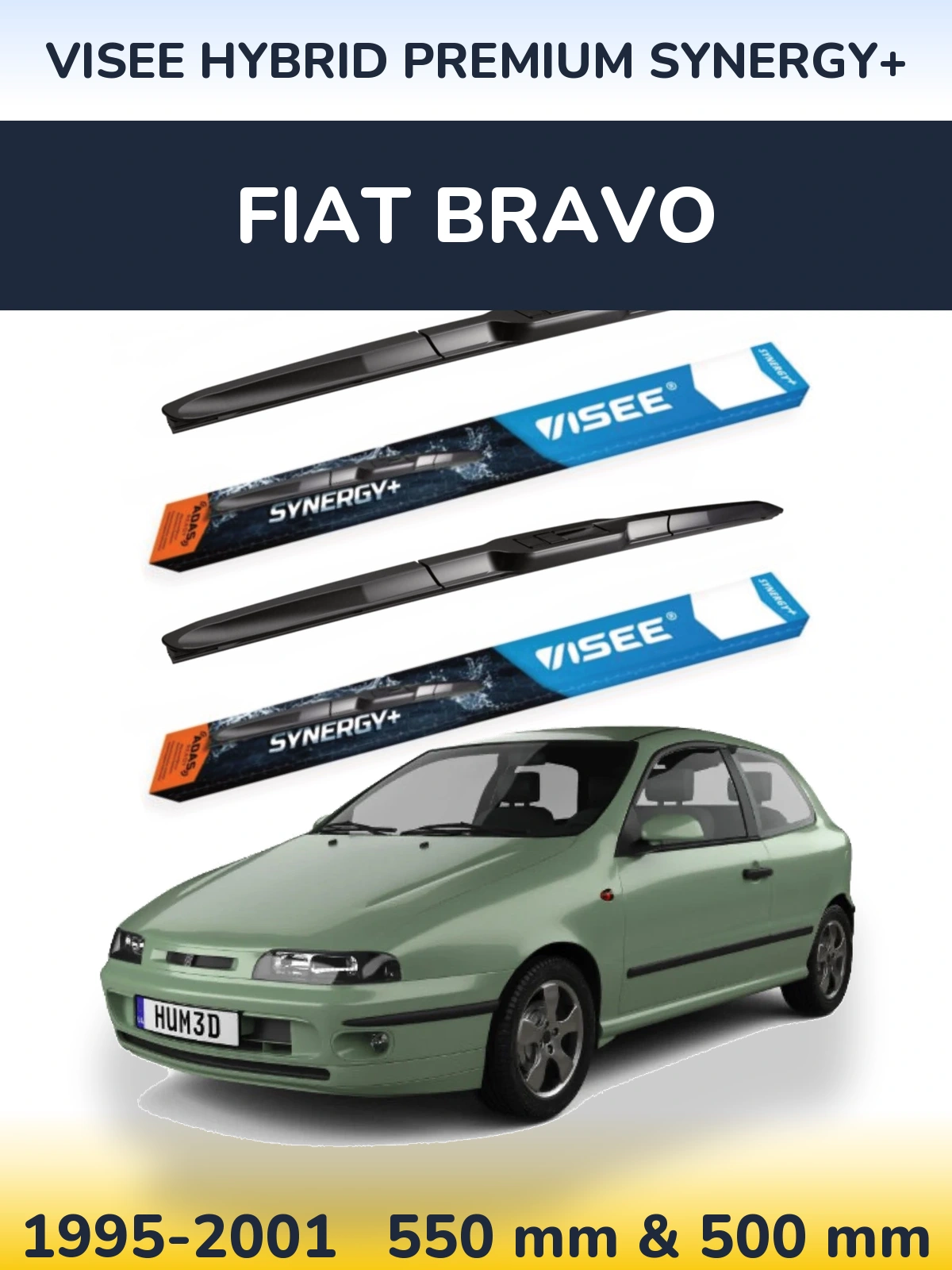 Ștergătoare VISEE HYBRID PREMIUM SYNERGY+ pentru Fiat Bravo