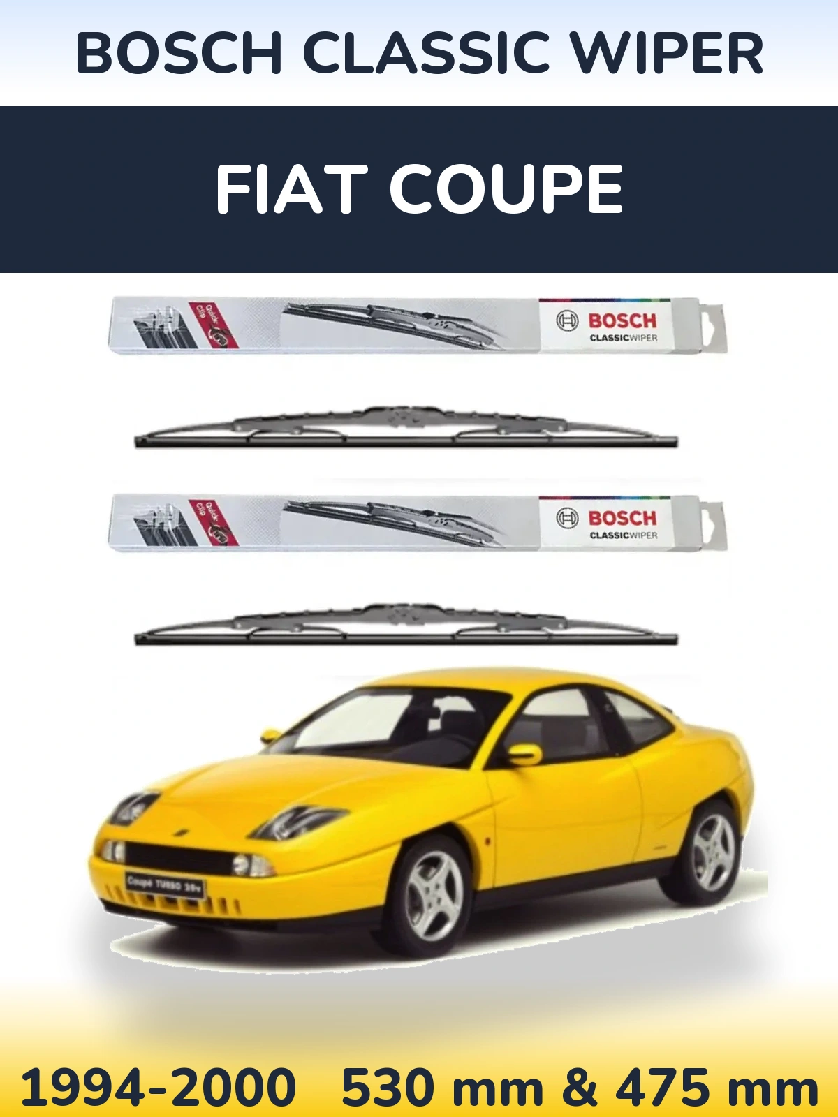 Ștergătoare BOSCH Classic Wiper pentru Fiat Coupe