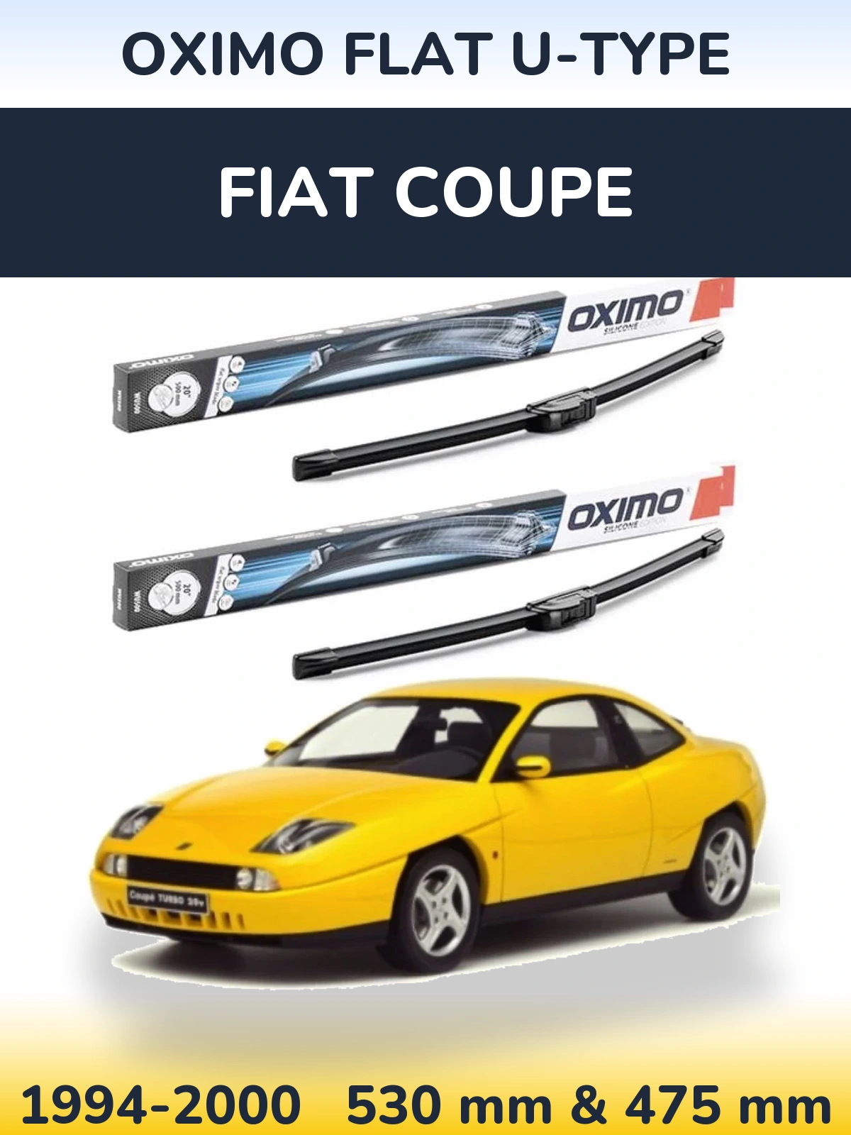 Ștergătoare Oximo Flat U-type pentru Fiat Coupe
