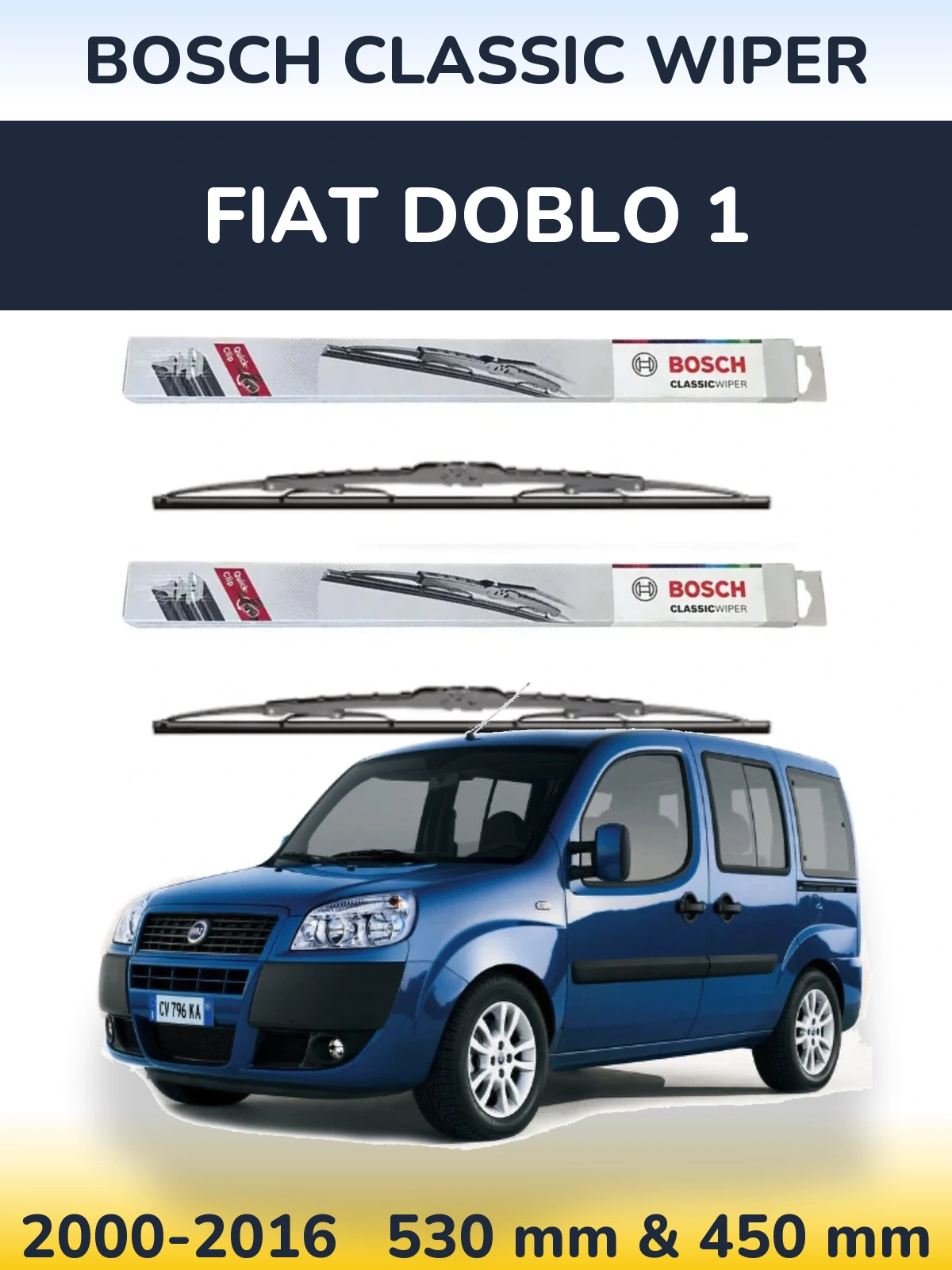 Ștergătoare BOSCH Classic Wiper pentru Fiat Doblo 1