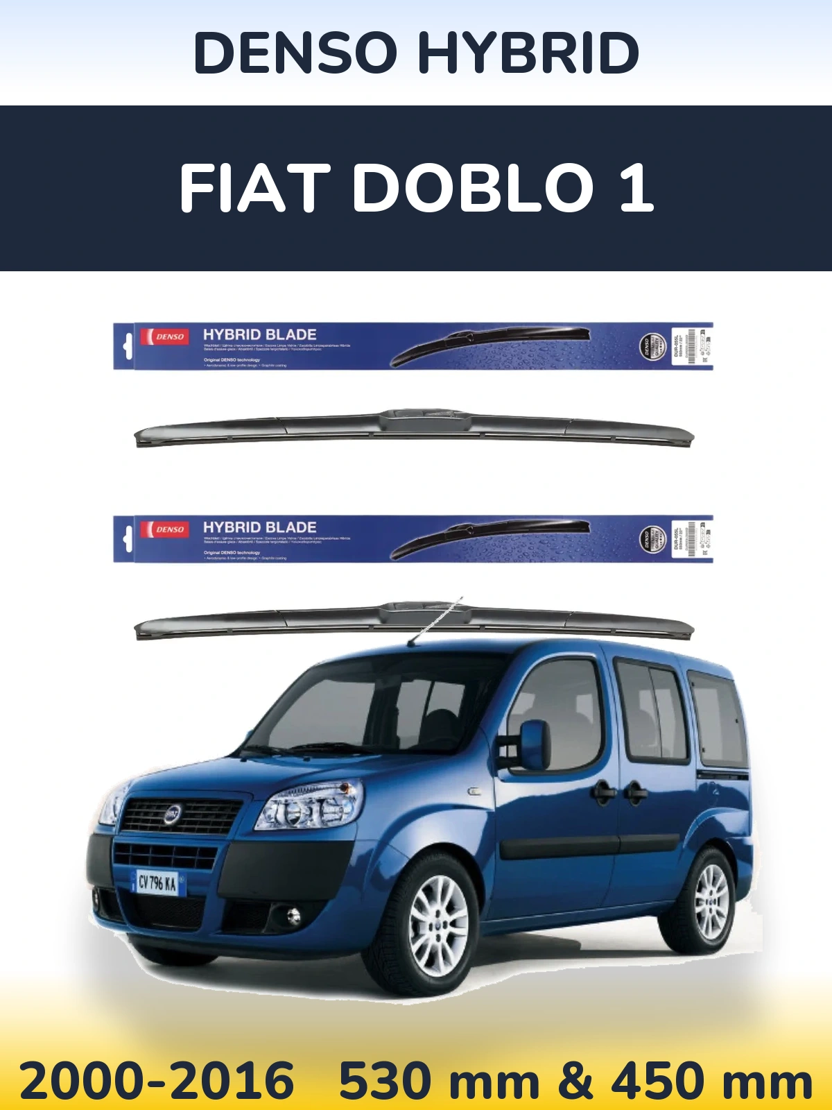 Ștergătoare Denso Hybrid pentru Fiat Doblo 1