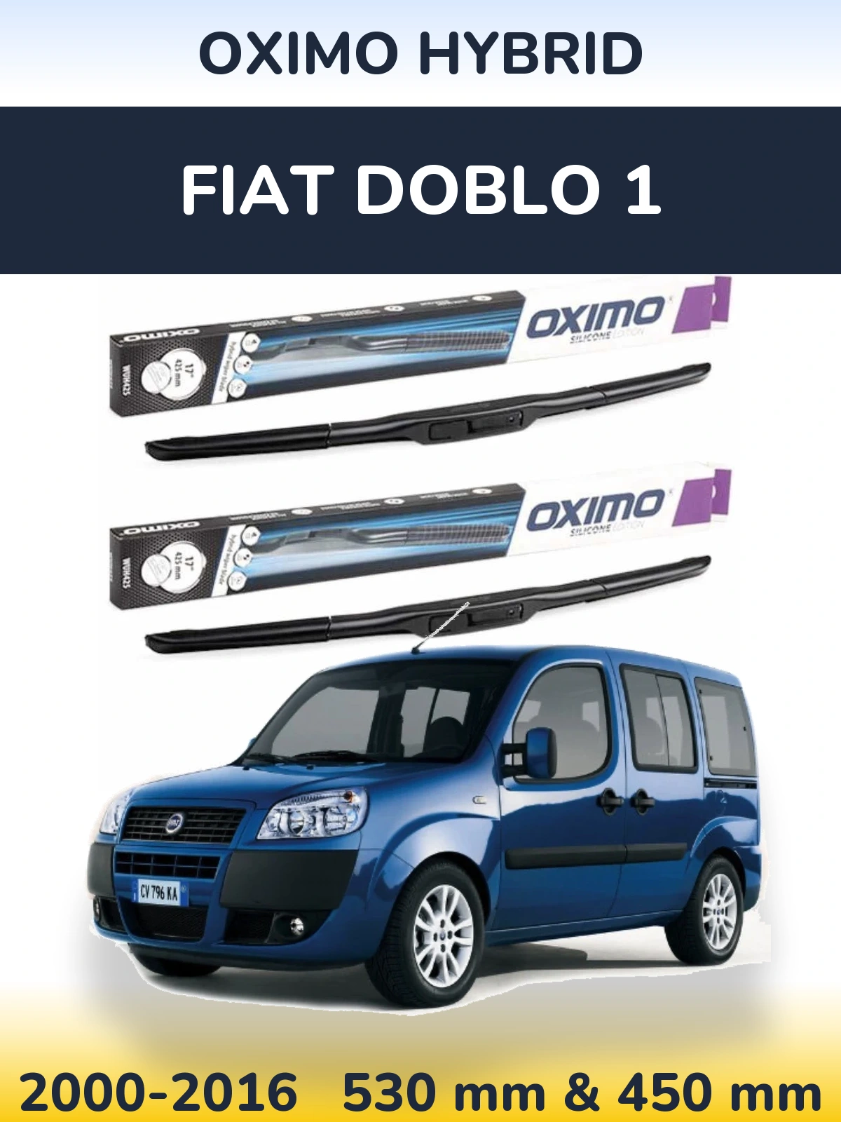 Ștergătoare Oximo Hybrid pentru Fiat Doblo 1
