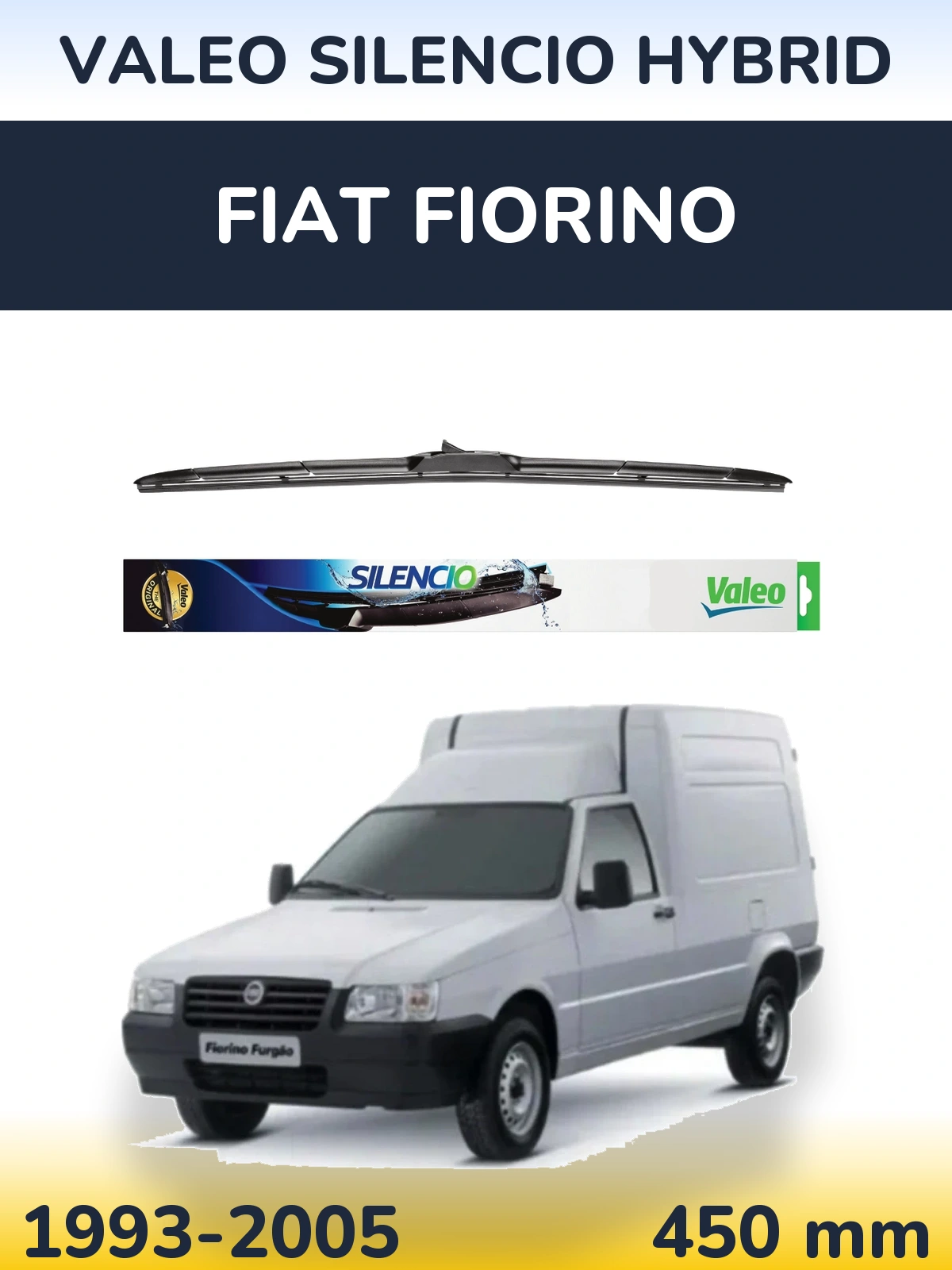 Ștergătoare Valeo Silencio Hybrid pentru Fiat Fiorino