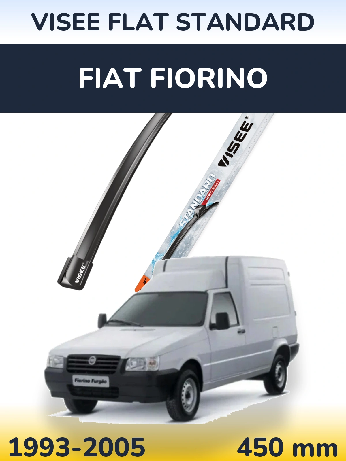 Ștergătoare VISEE FLAT STANDARD pentru Fiat Fiorino