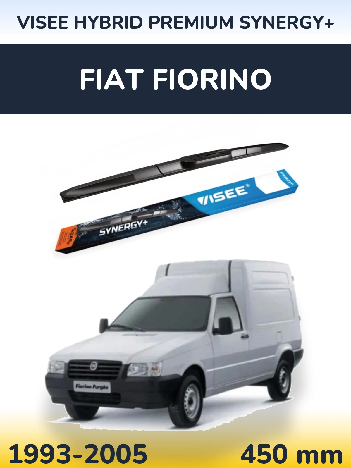Ștergătoare VISEE HYBRID PREMIUM SYNERGY+ pentru Fiat Fiorino