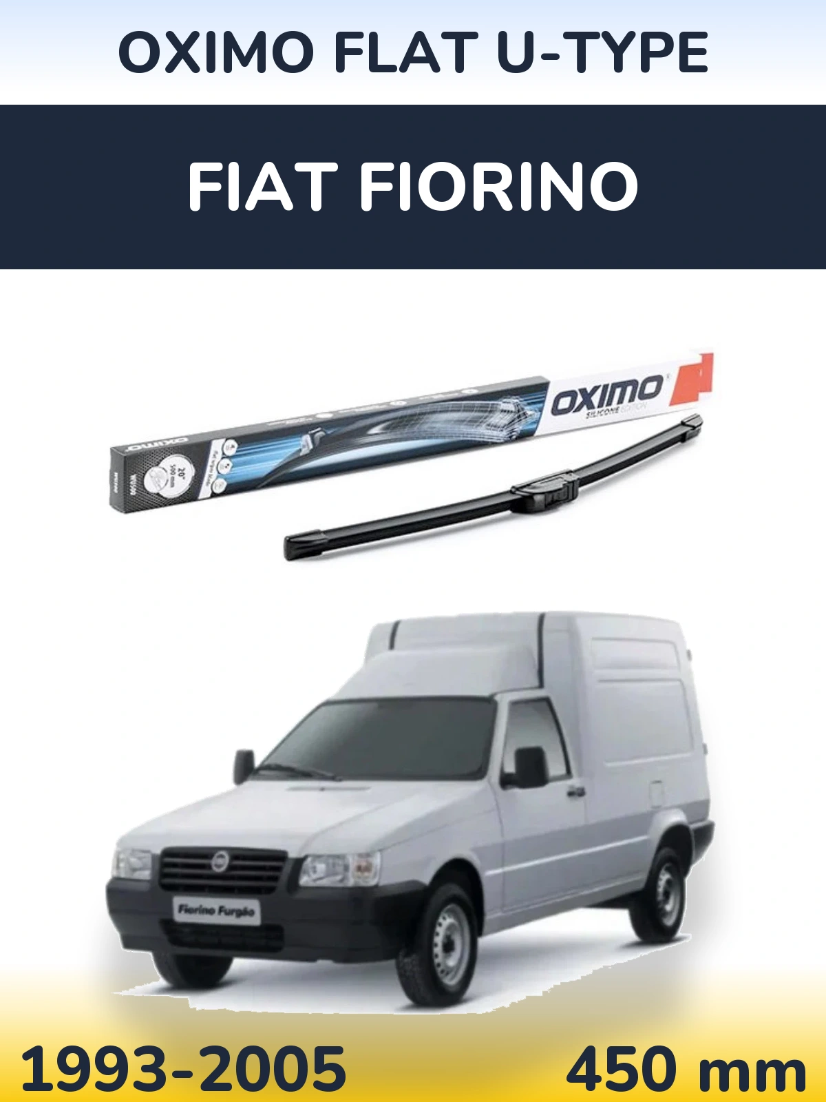 Ștergătoare Oximo Flat U-type pentru Fiat Fiorino