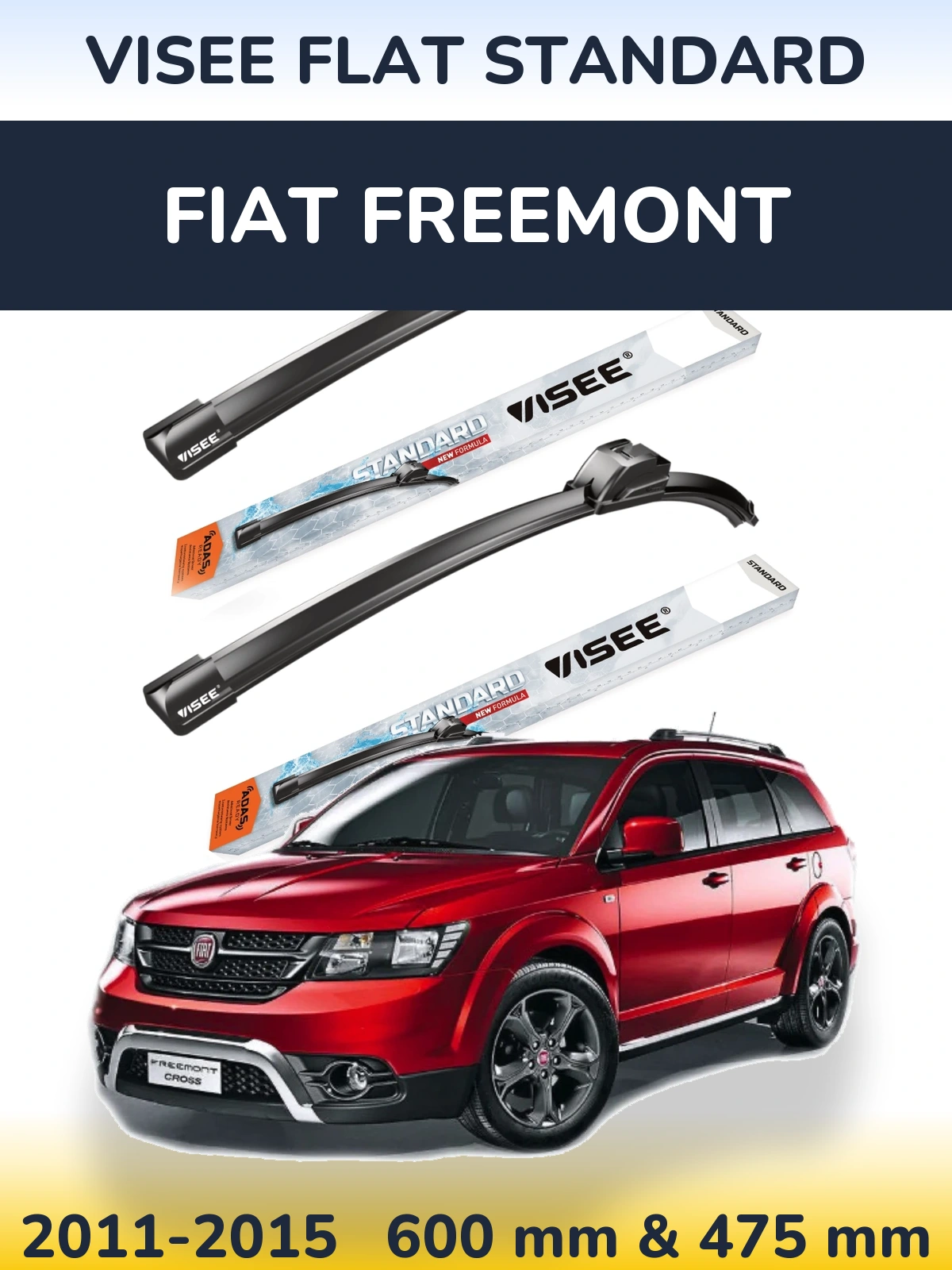 Ștergătoare VISEE FLAT STANDARD pentru Fiat Freemont
