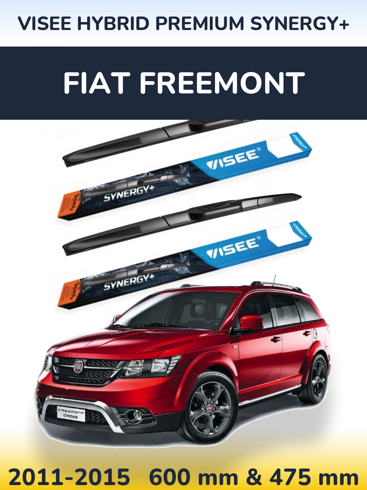 Ștergătoare VISEE HYBRID PREMIUM SYNERGY+ pentru Fiat Freemont