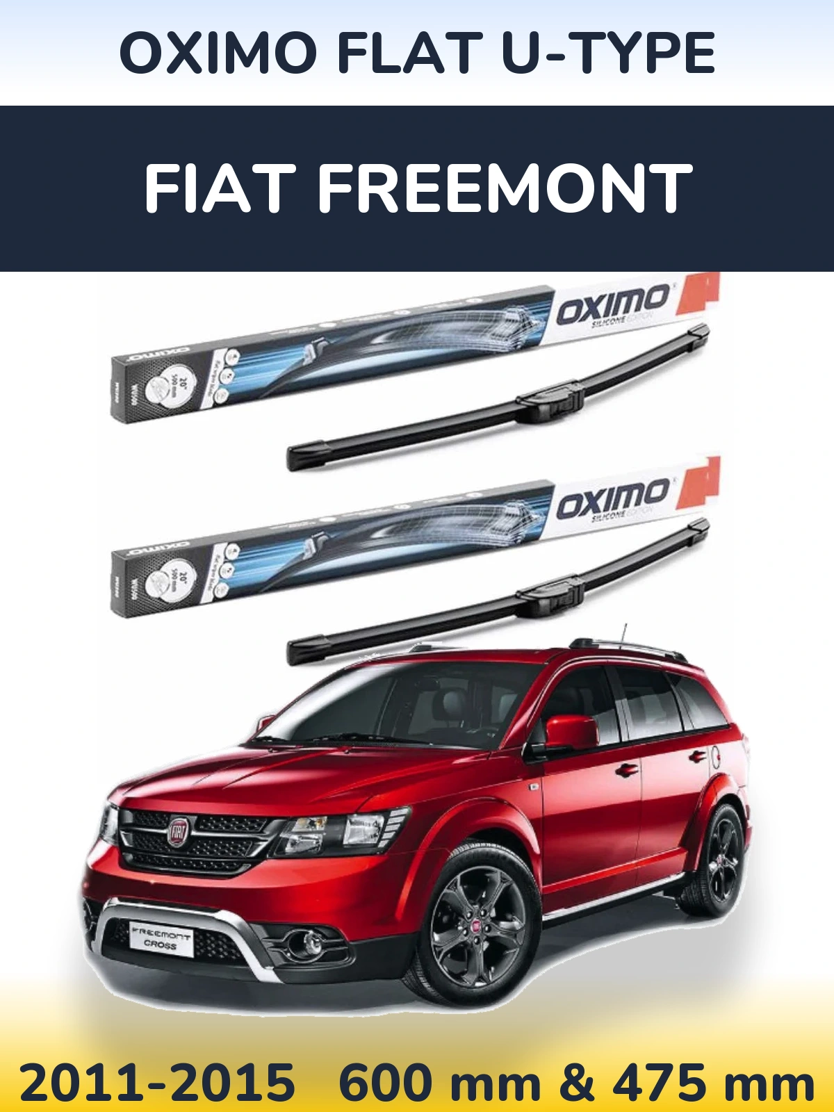 Ștergătoare Oximo Flat U-type pentru Fiat Freemont