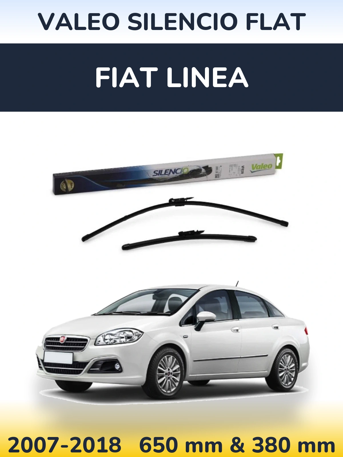 Ștergătoare Valeo Silencio Flat pentru Fiat Linea