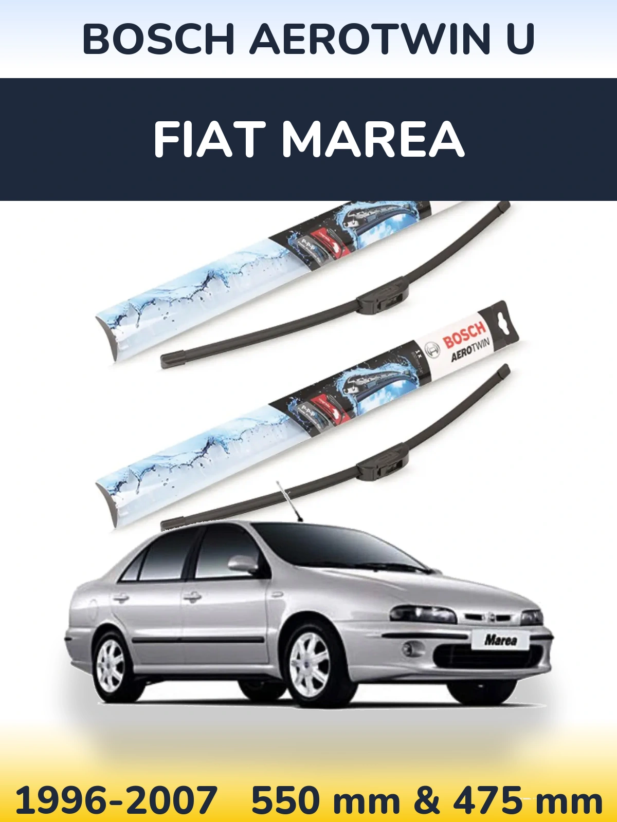 Ștergătoare BOSCH AeroTwin U pentru Fiat Marea