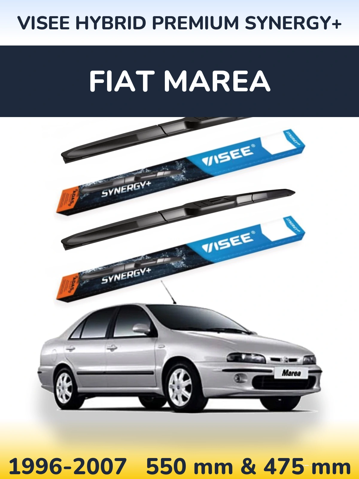 Ștergătoare VISEE HYBRID PREMIUM SYNERGY+ pentru Fiat Marea