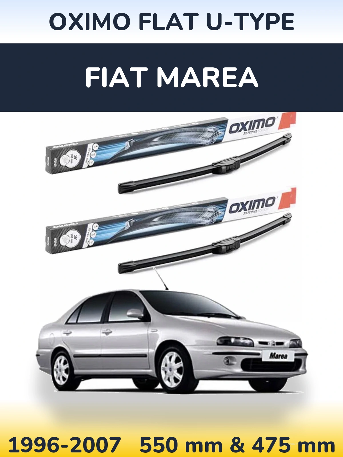 Ștergătoare Oximo Flat U-type pentru Fiat Marea
