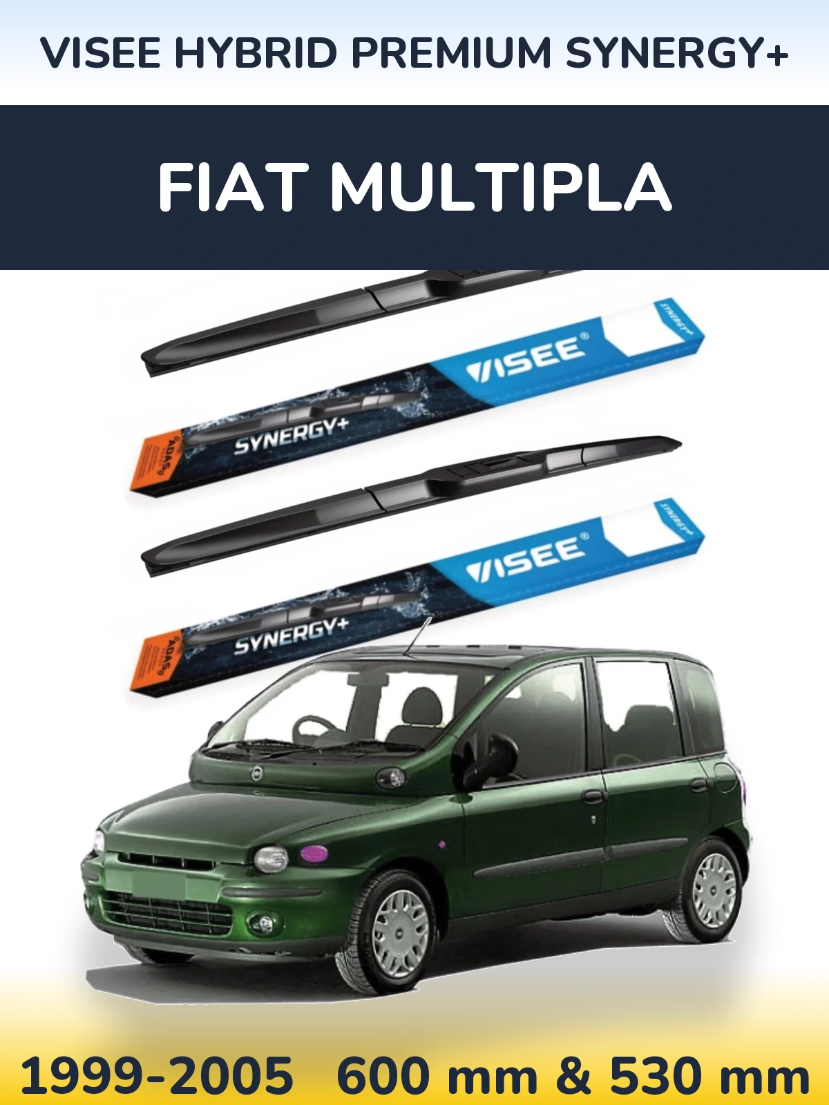 Ștergătoare VISEE HYBRID PREMIUM SYNERGY+ pentru Fiat Multipla