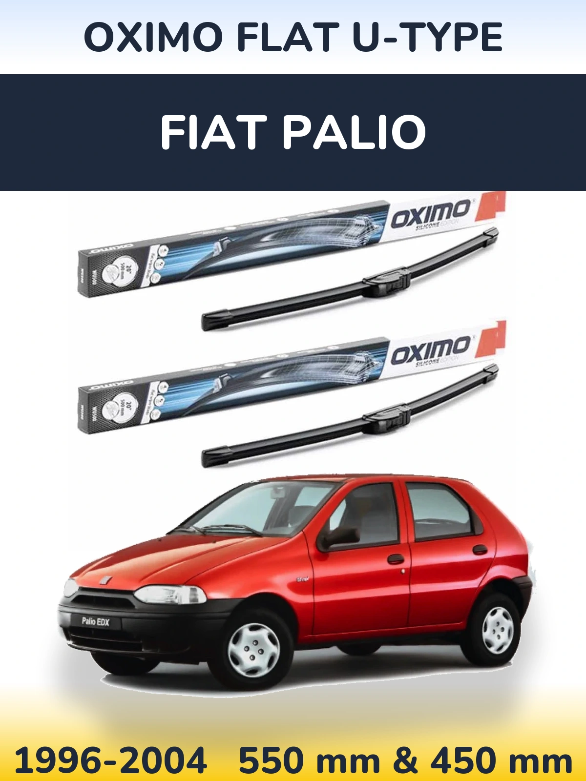 Ștergătoare Oximo Flat U-type pentru Fiat Palio