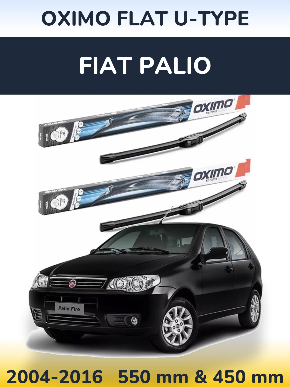 Ștergătoare Oximo Flat U-type pentru Fiat Palio
