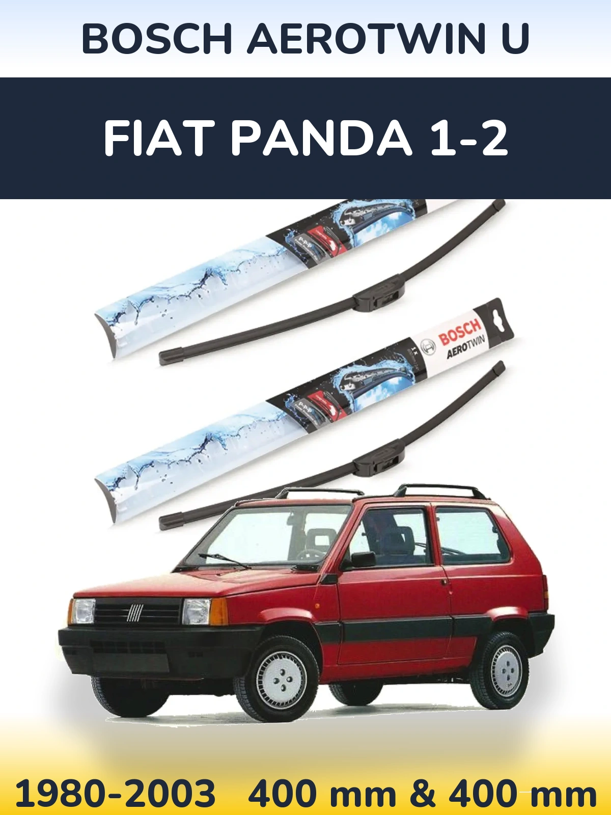 Ștergătoare BOSCH AeroTwin U pentru Fiat Panda 1-2