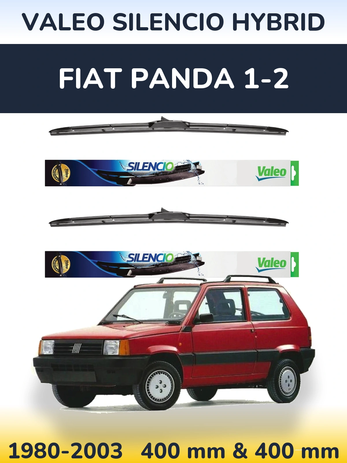 Ștergătoare Valeo Silencio Hybrid pentru Fiat Panda 1-2