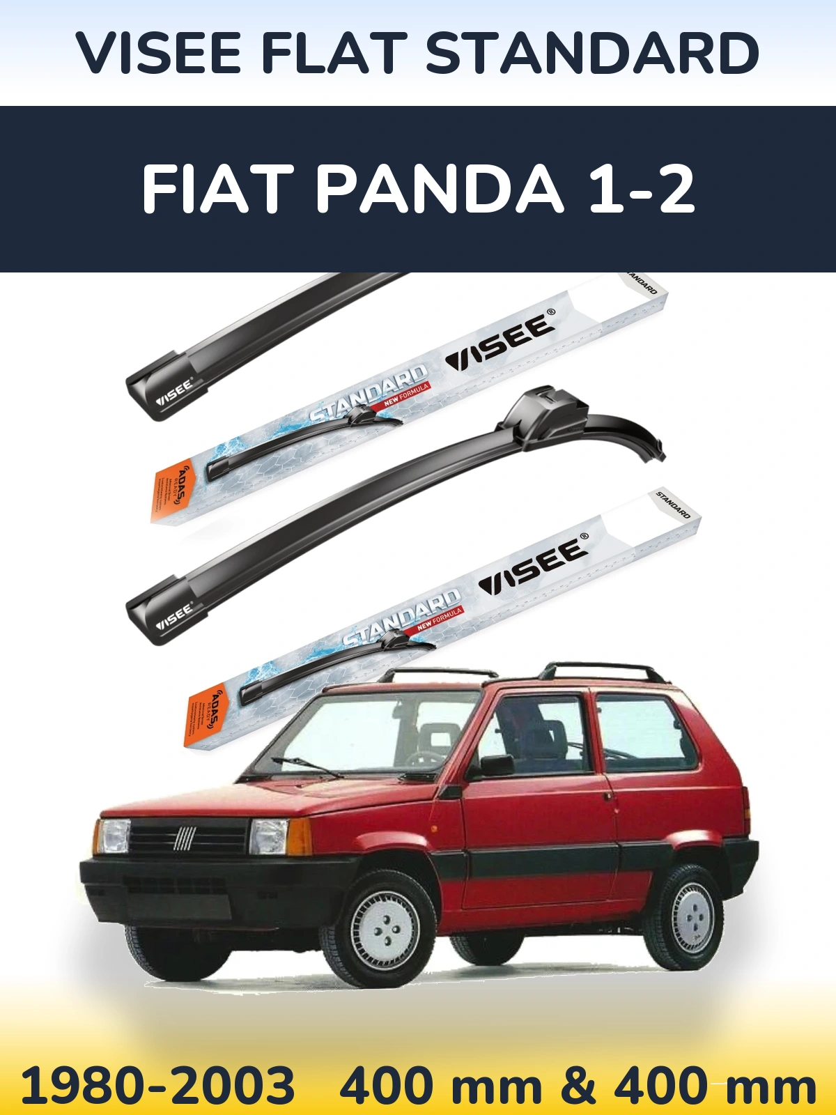 Ștergătoare VISEE FLAT STANDARD pentru Fiat Panda 1-2