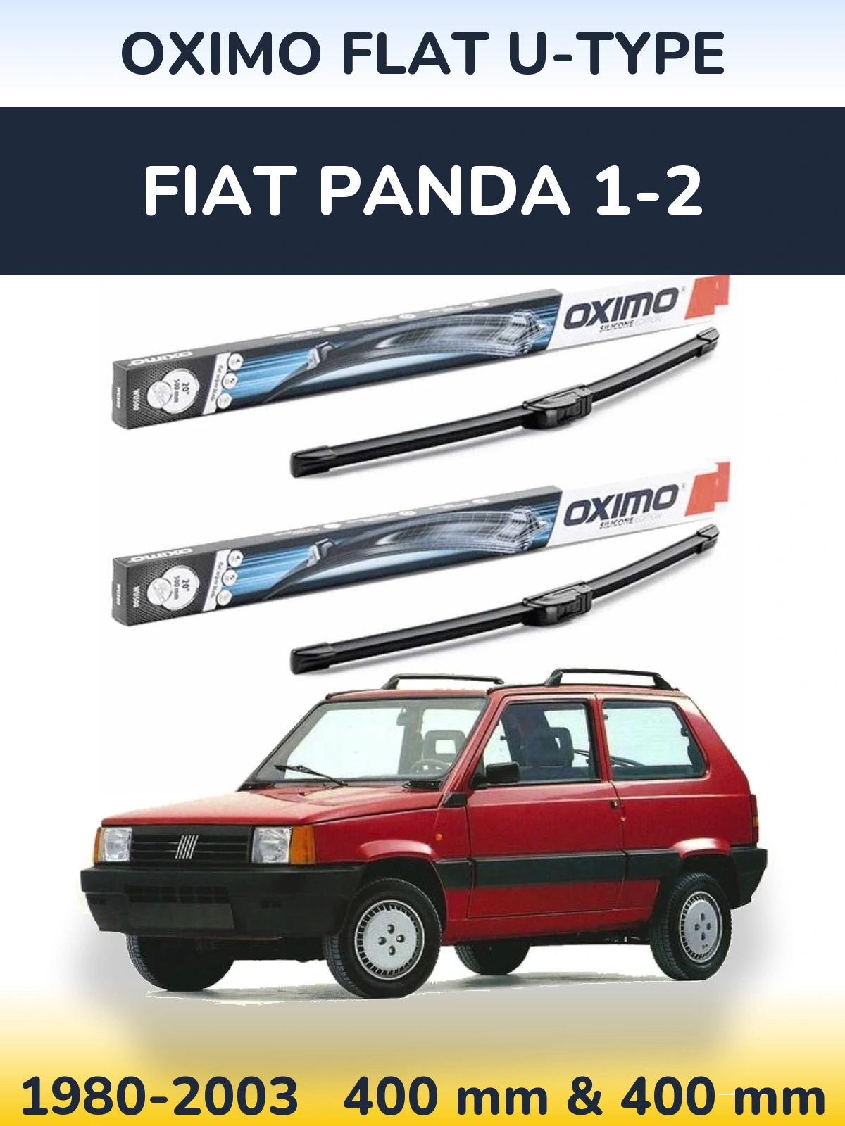 Ștergătoare Oximo Flat U-type pentru Fiat Panda 1-2