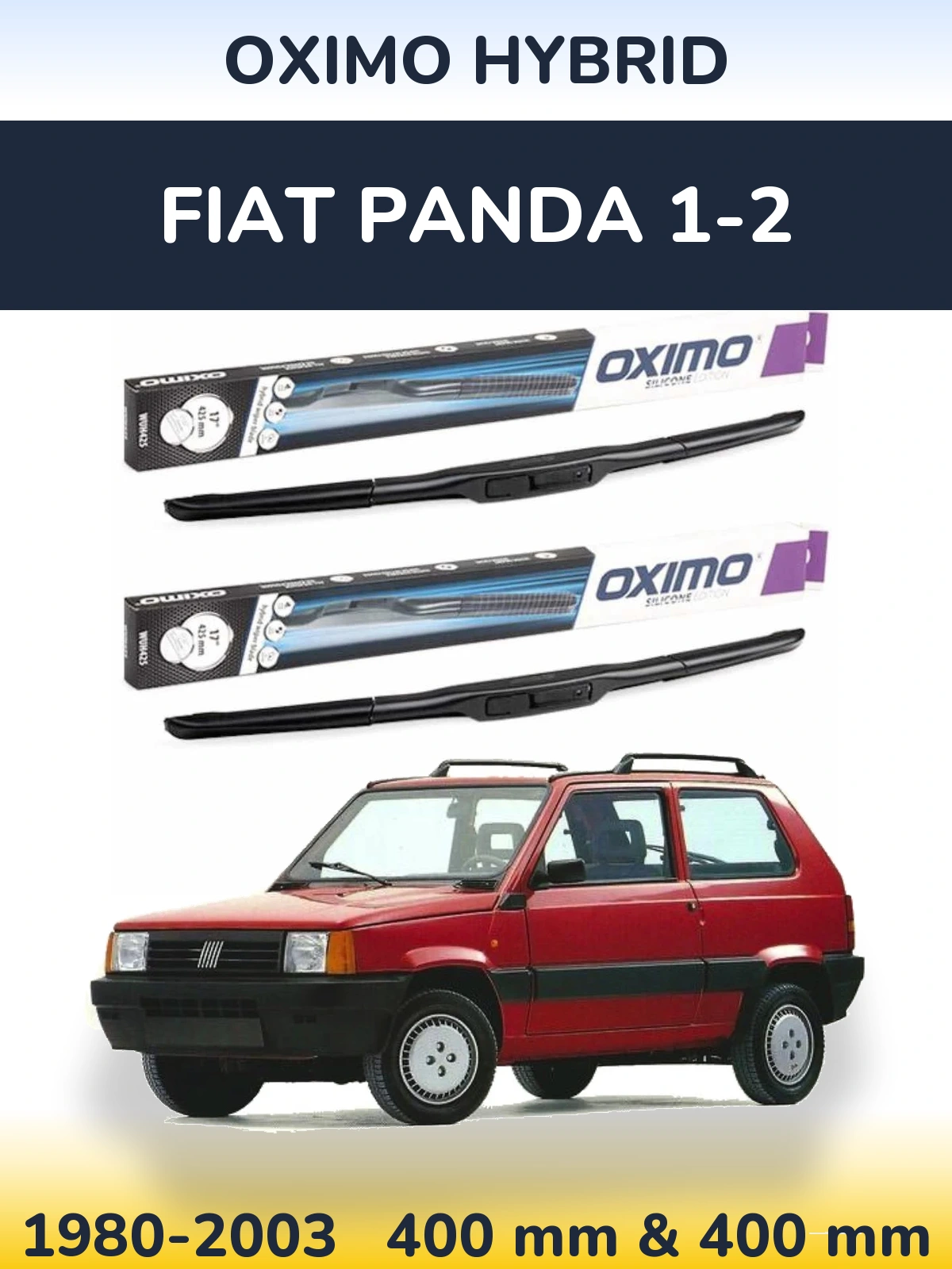 Ștergătoare Oximo Hybrid pentru Fiat Panda 1-2