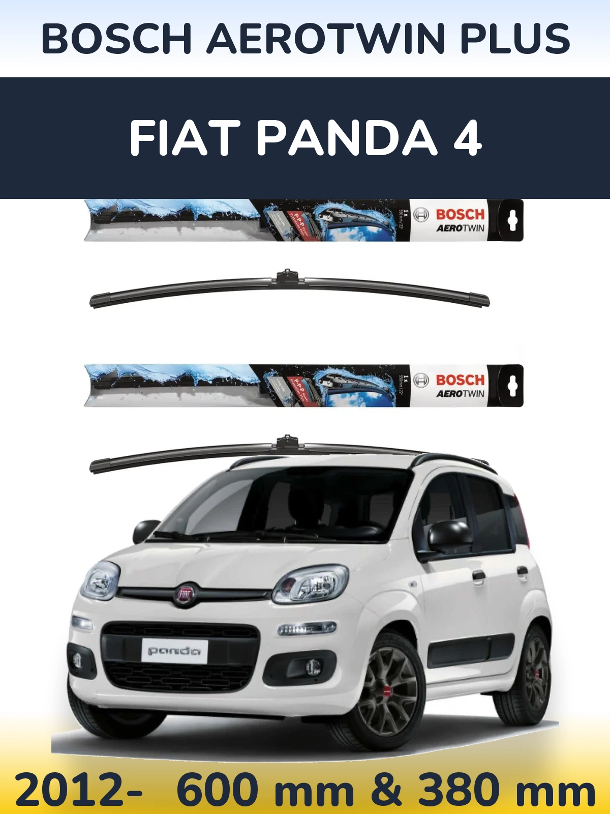 Ștergătoare BOSCH AeroTwin Plus pentru Fiat Panda 4