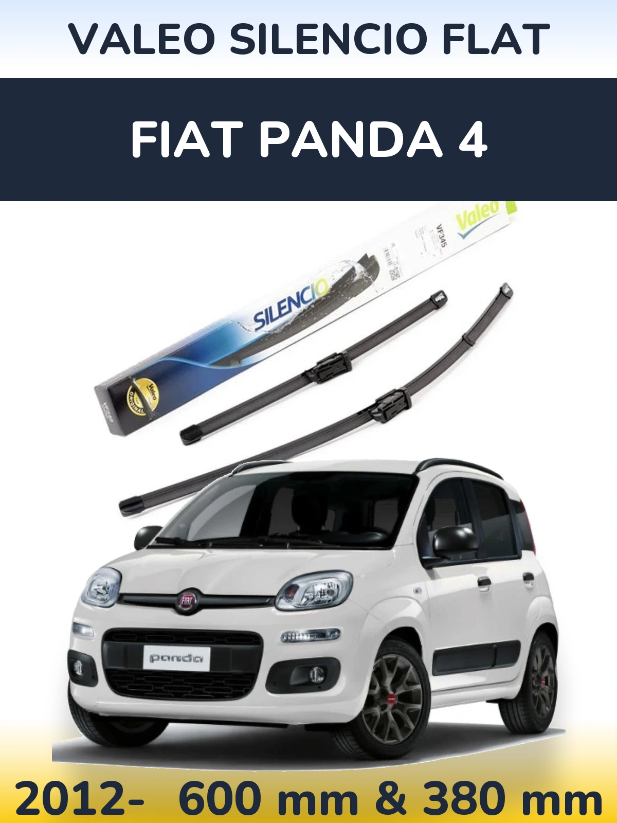 Ștergătoare Valeo Silencio Flat pentru Fiat Panda 4