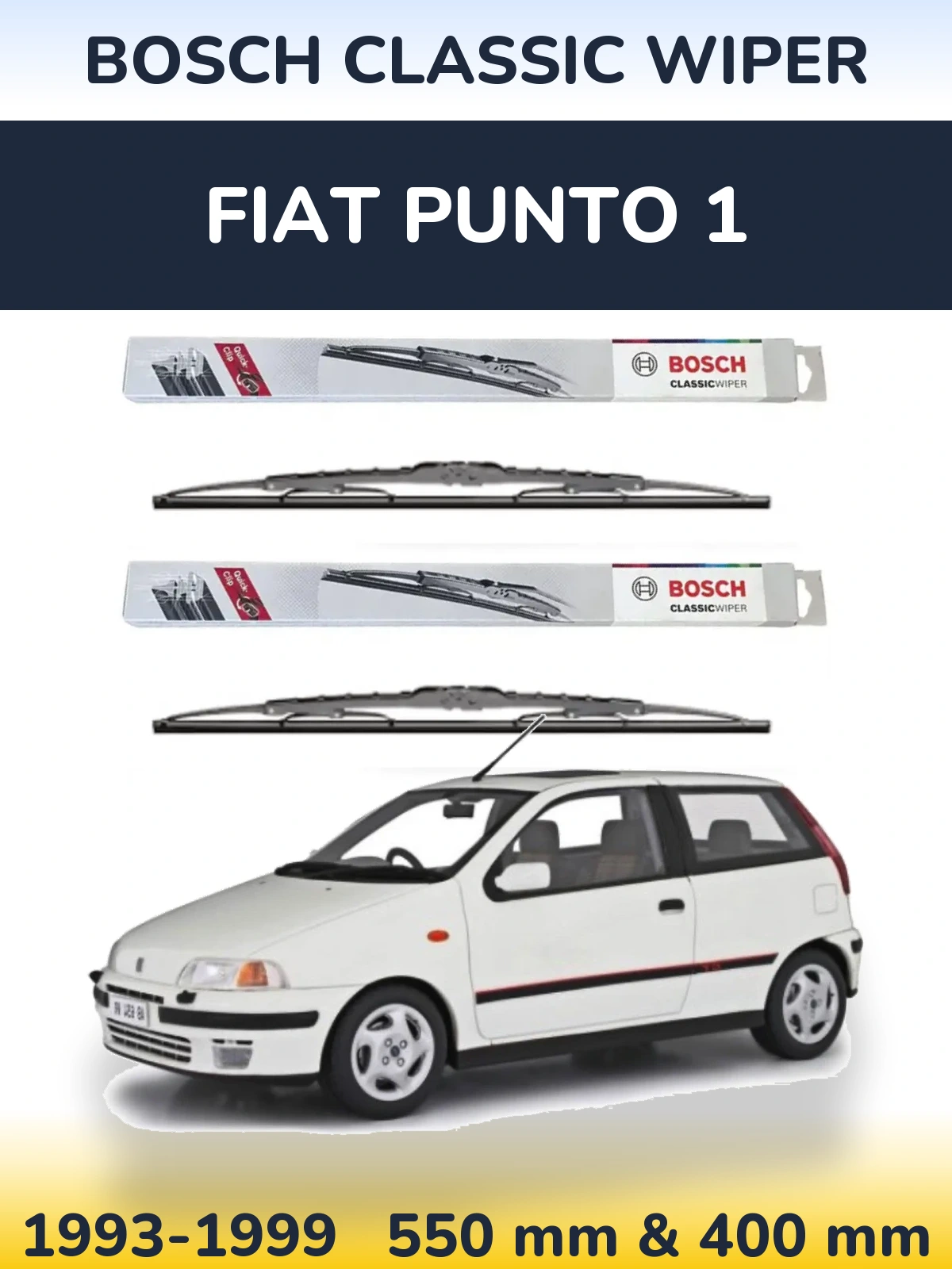 Ștergătoare BOSCH Classic Wiper pentru Fiat Punto 1