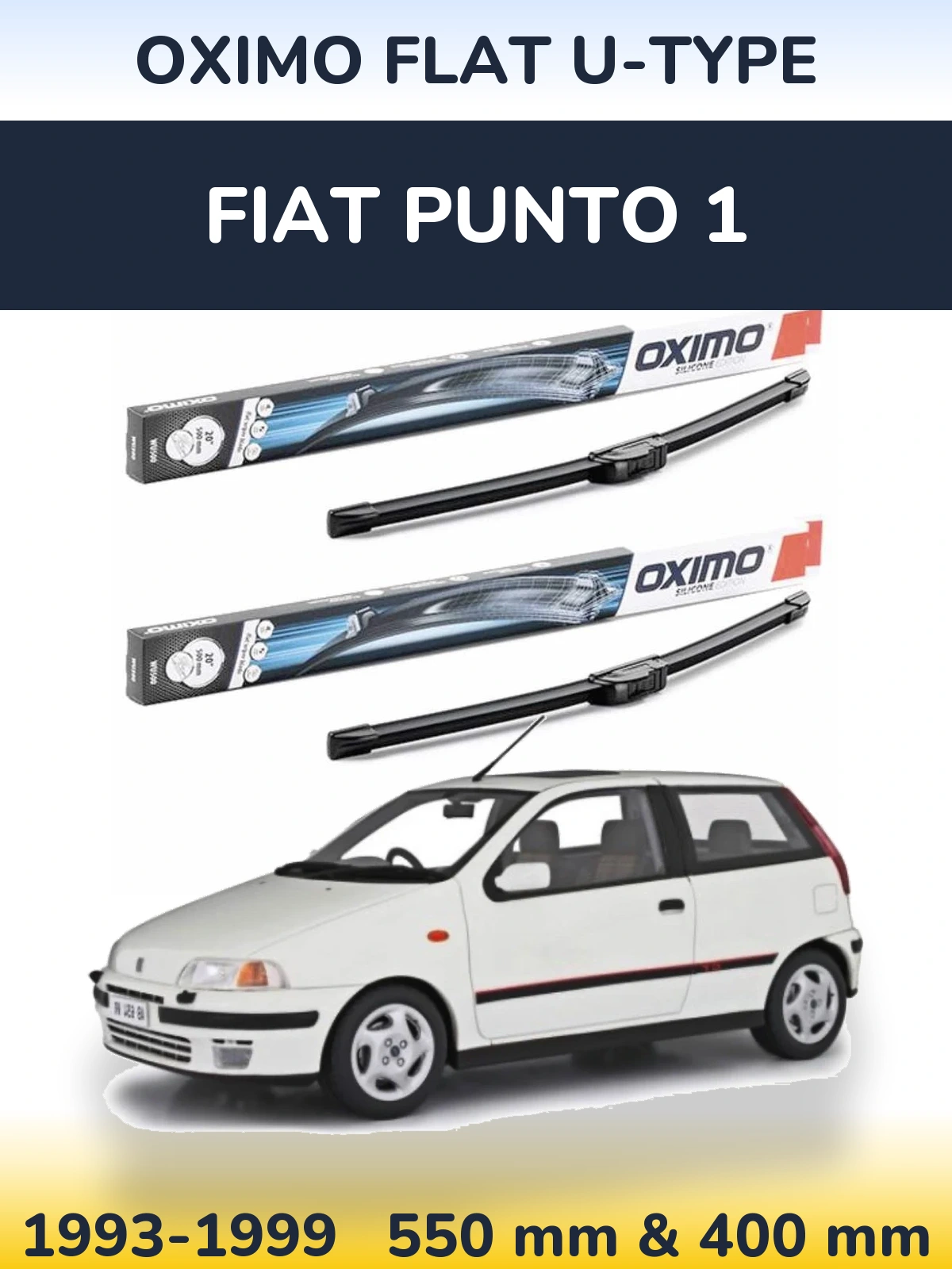 Ștergătoare Oximo Flat U-type pentru Fiat Punto 1