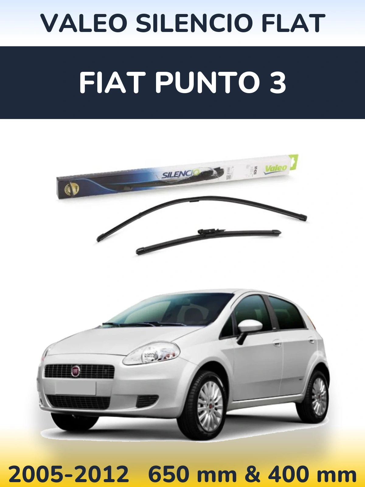 Ștergătoare Valeo Silencio Flat pentru Fiat Punto 3