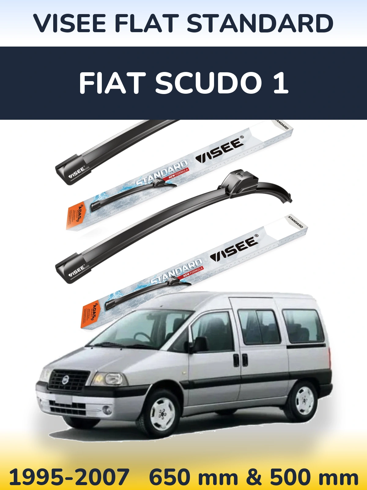 Ștergătoare VISEE FLAT STANDARD pentru Fiat Scudo 1