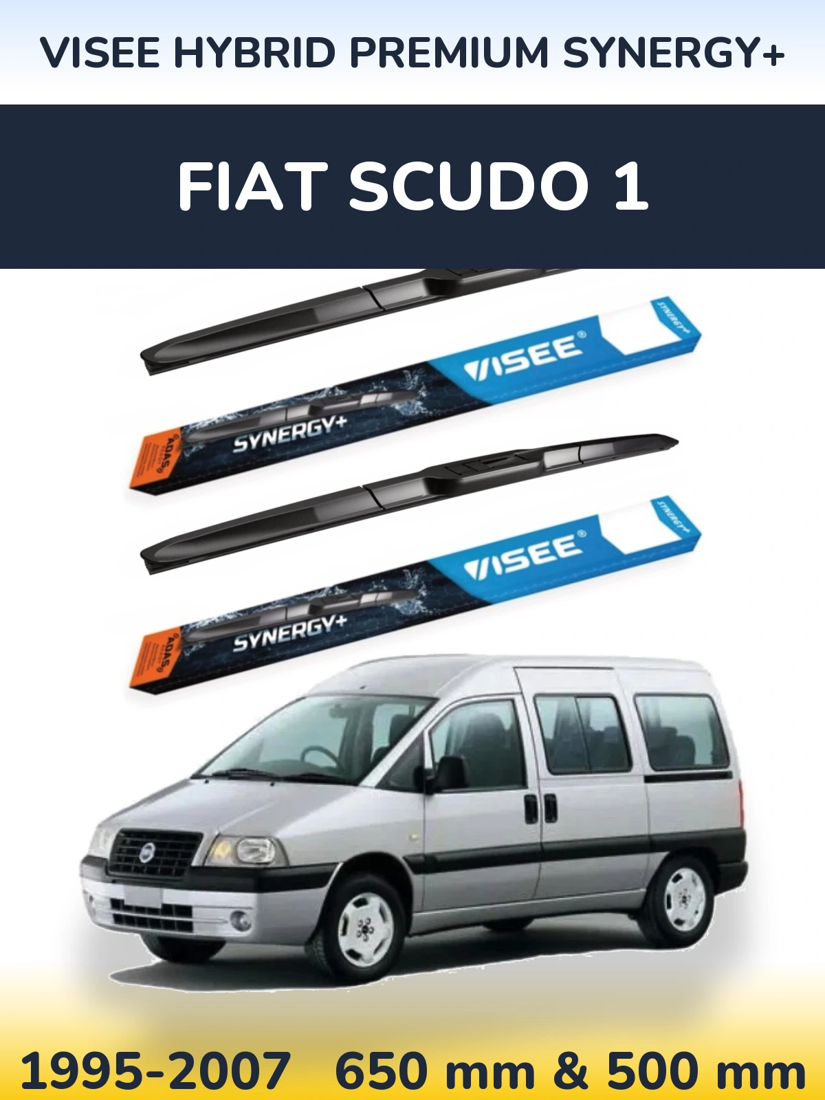 Ștergătoare VISEE HYBRID PREMIUM SYNERGY+ pentru Fiat Scudo 1