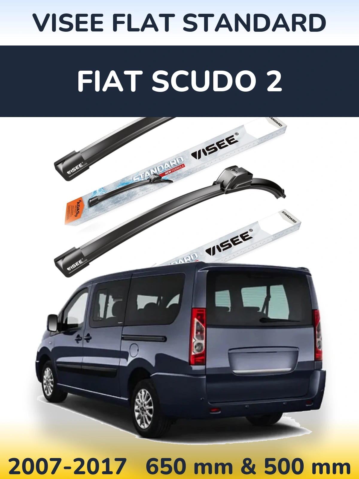 Ștergătoare VISEE FLAT STANDARD pentru Fiat Scudo 2