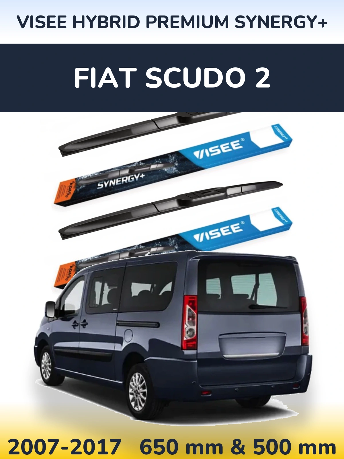 Ștergătoare VISEE HYBRID PREMIUM SYNERGY+ pentru Fiat Scudo 2