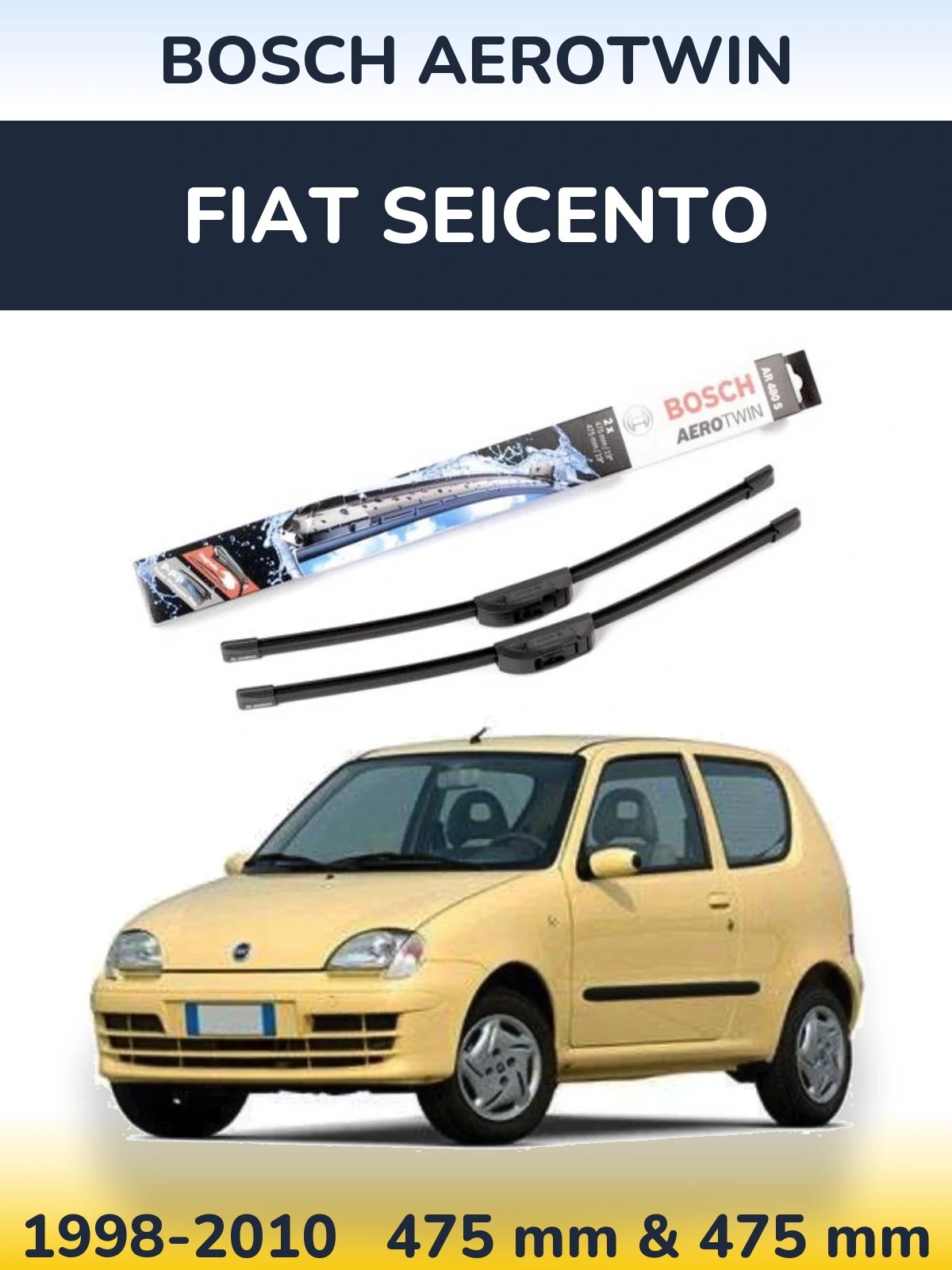 Ștergătoare BOSCH AeroTwin pentru Fiat Seicento