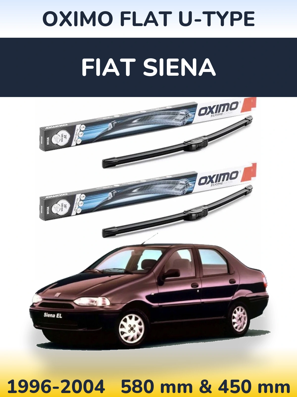 Ștergătoare Oximo Flat U-type pentru Fiat Siena