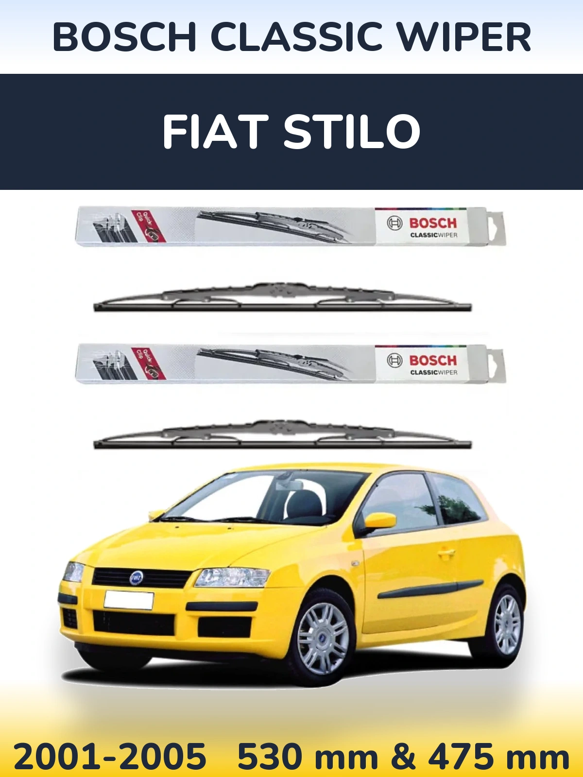 Ștergătoare BOSCH Classic Wiper pentru Fiat Stilo