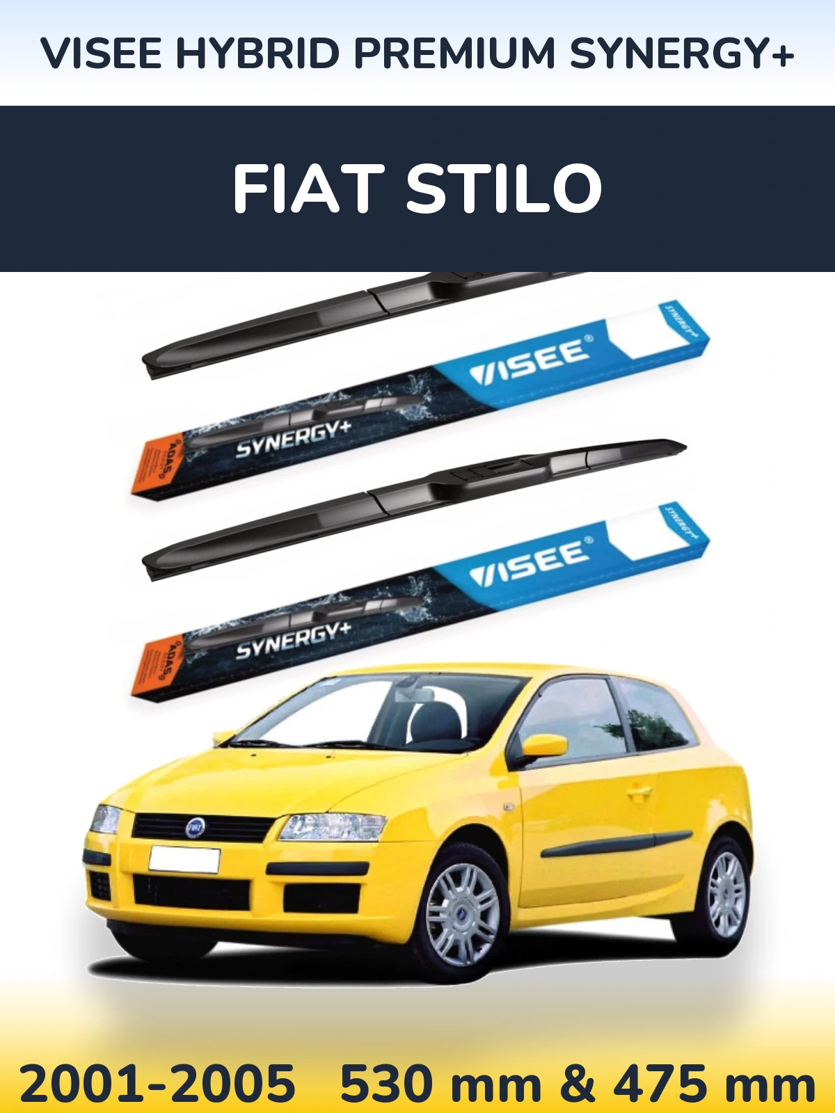 Ștergătoare VISEE HYBRID PREMIUM SYNERGY+ pentru Fiat Stilo