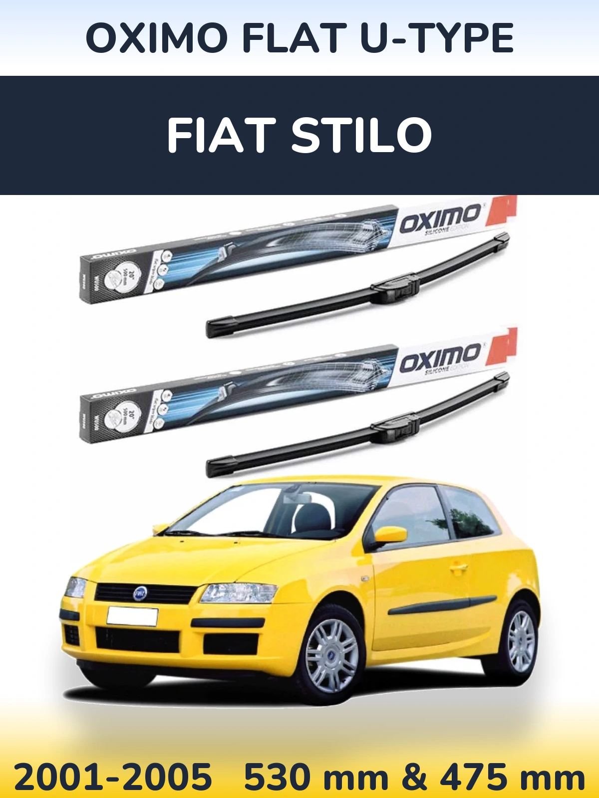 Ștergătoare Oximo Flat U-type pentru Fiat Stilo