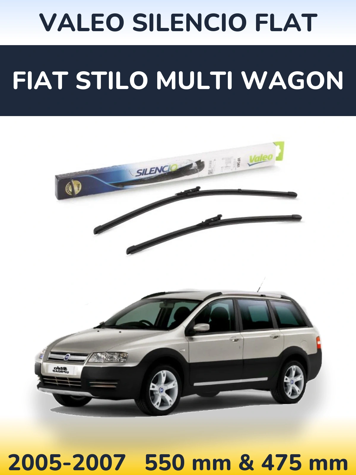 Ștergătoare Valeo Silencio Flat pentru Fiat Stilo Multi Wagon