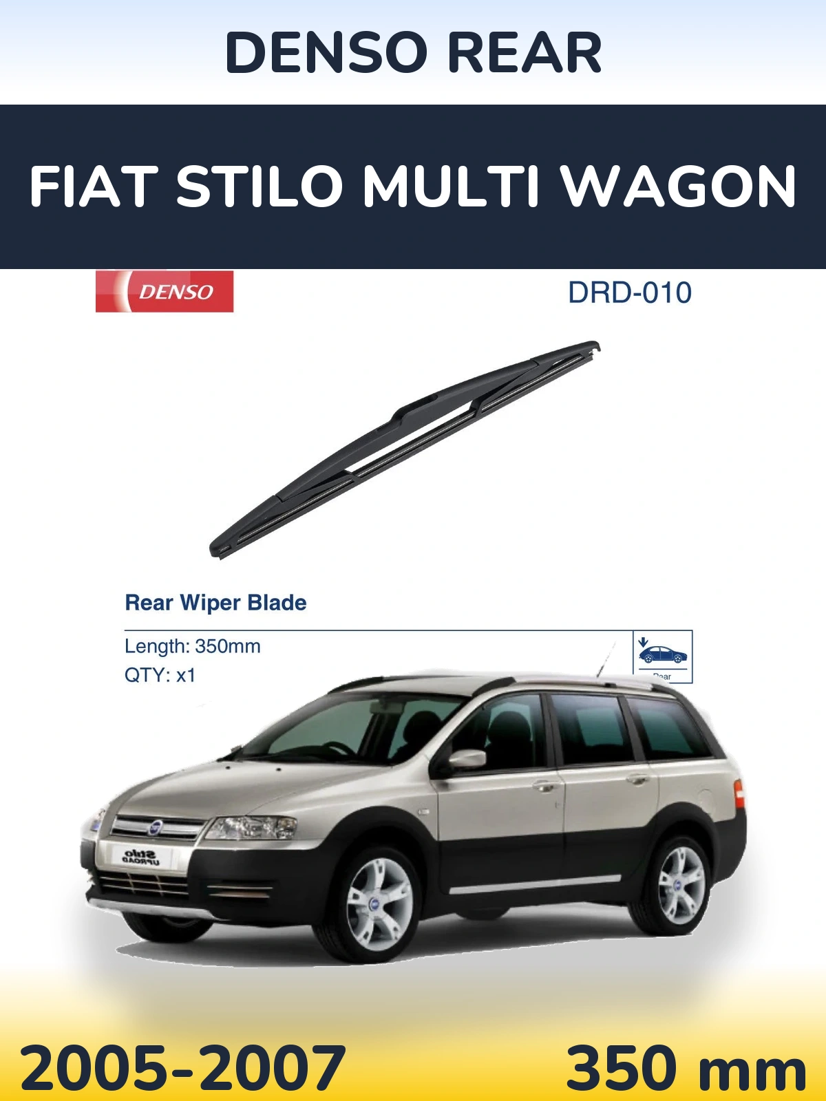 Ștergătoare Denso Rear pentru Fiat Stilo Multi Wagon
