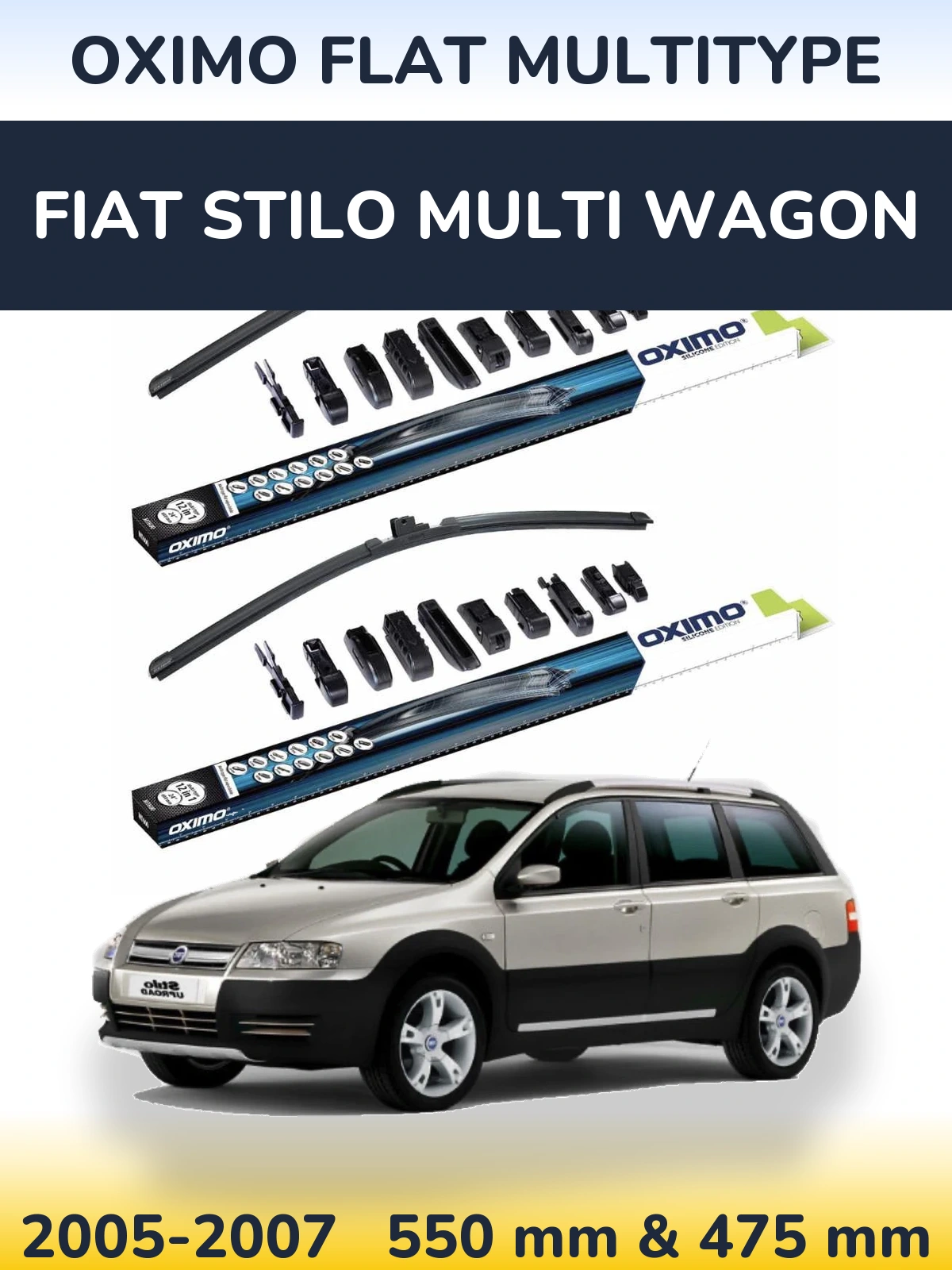 Ștergătoare Oximo Flat MultiTipe pentru Fiat Stilo Multi Wagon