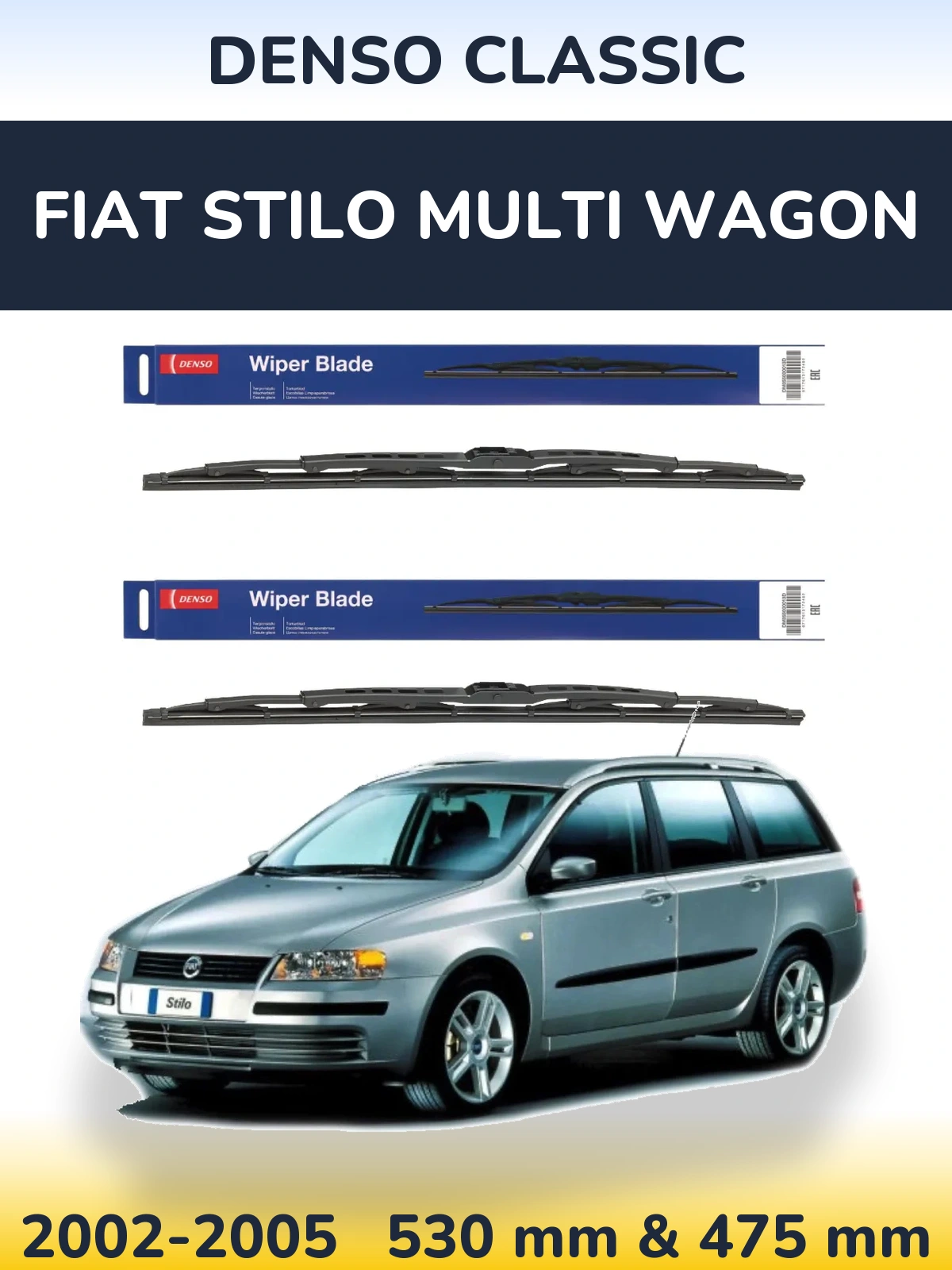 Ștergătoare Denso Classic pentru Fiat Stilo Multi Wagon