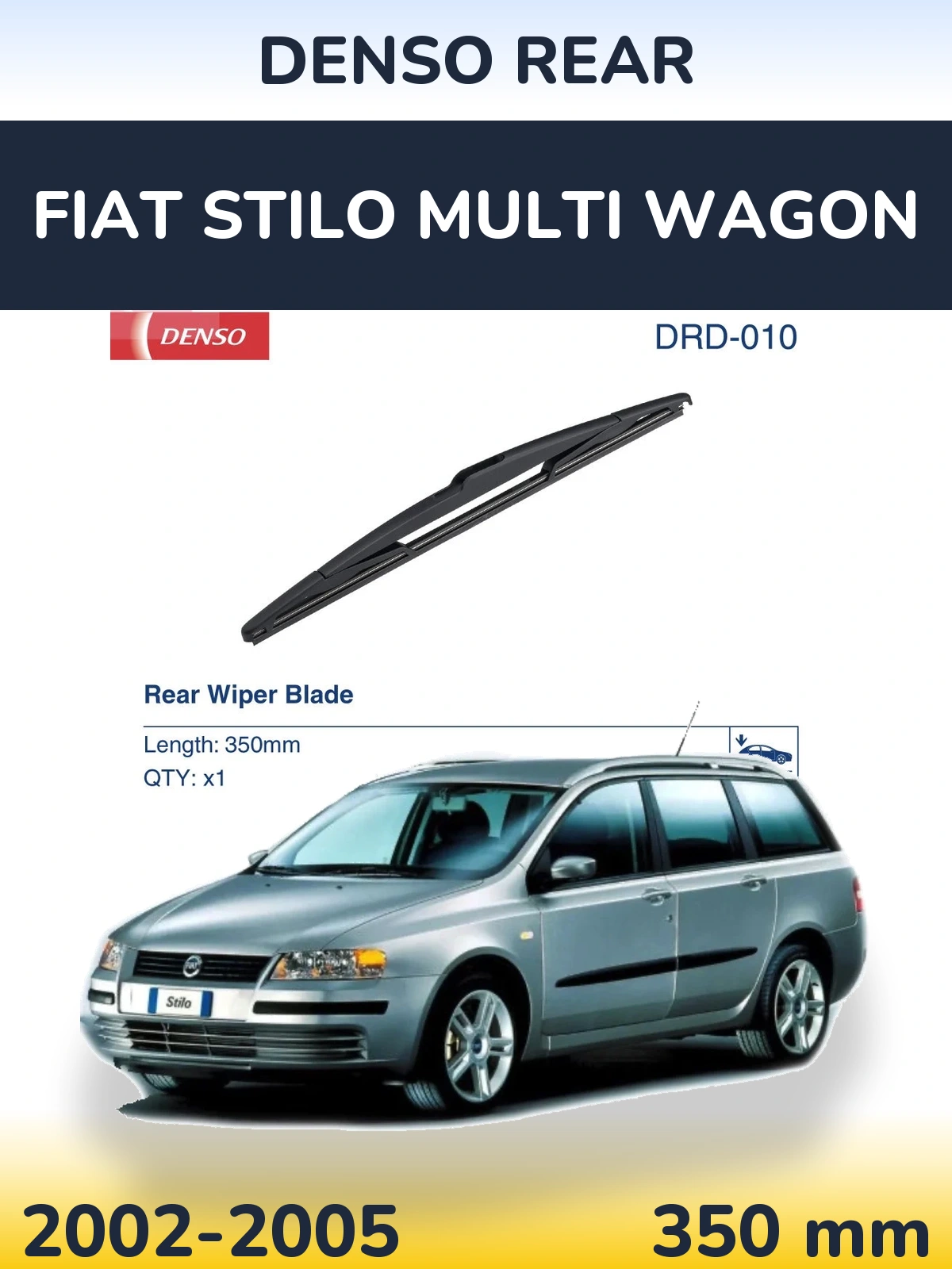 Ștergătoare Denso Rear pentru Fiat Stilo Multi Wagon