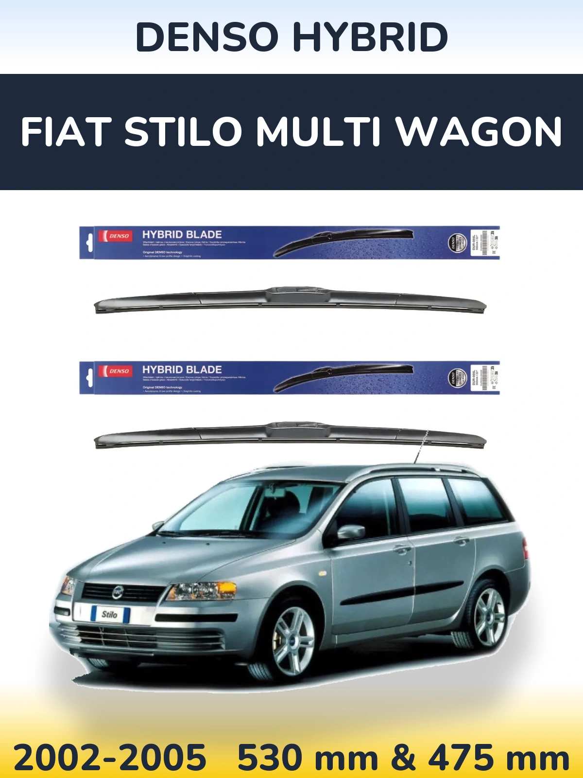 Ștergătoare Denso Hybrid pentru Fiat Stilo Multi Wagon